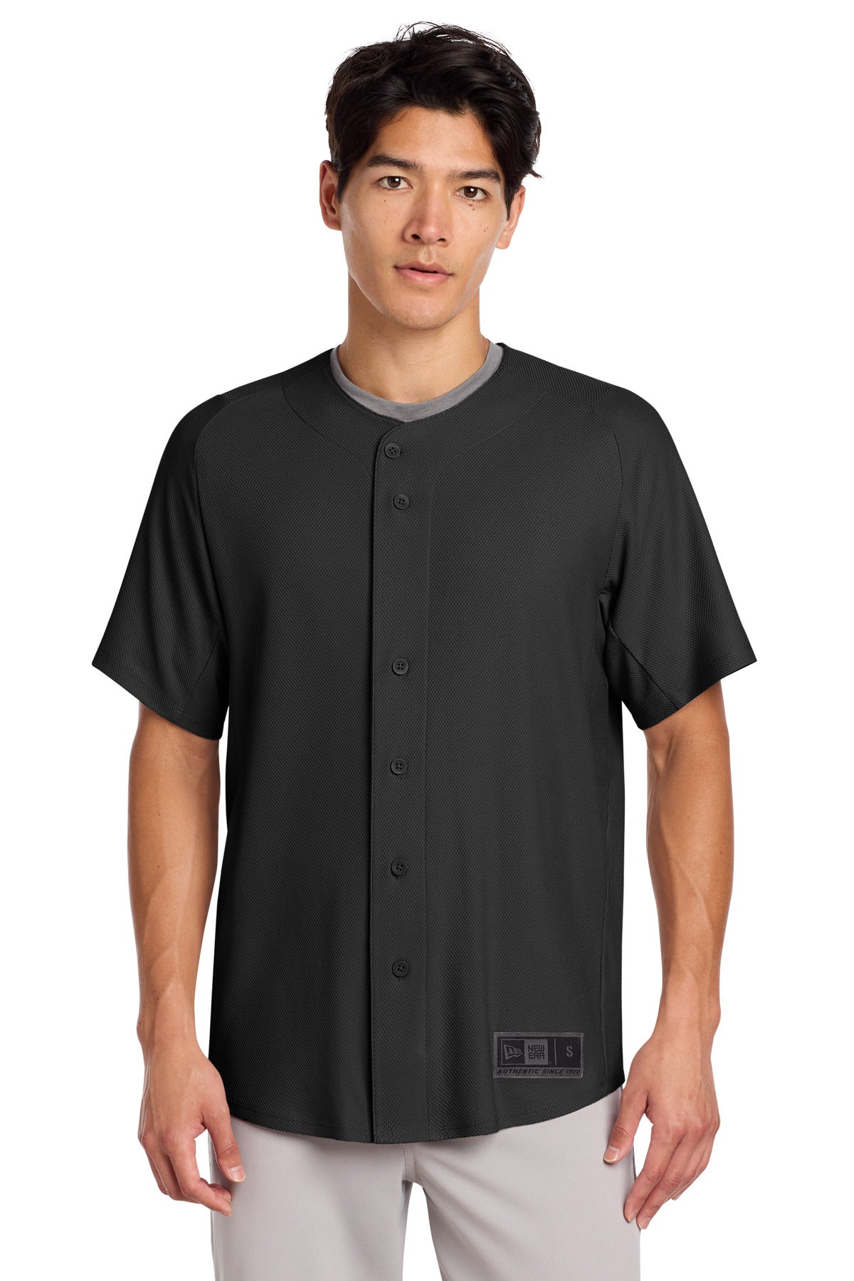 New Era ® Diamond Era Full-Button Jersey. NEA220 - Black - 2XL