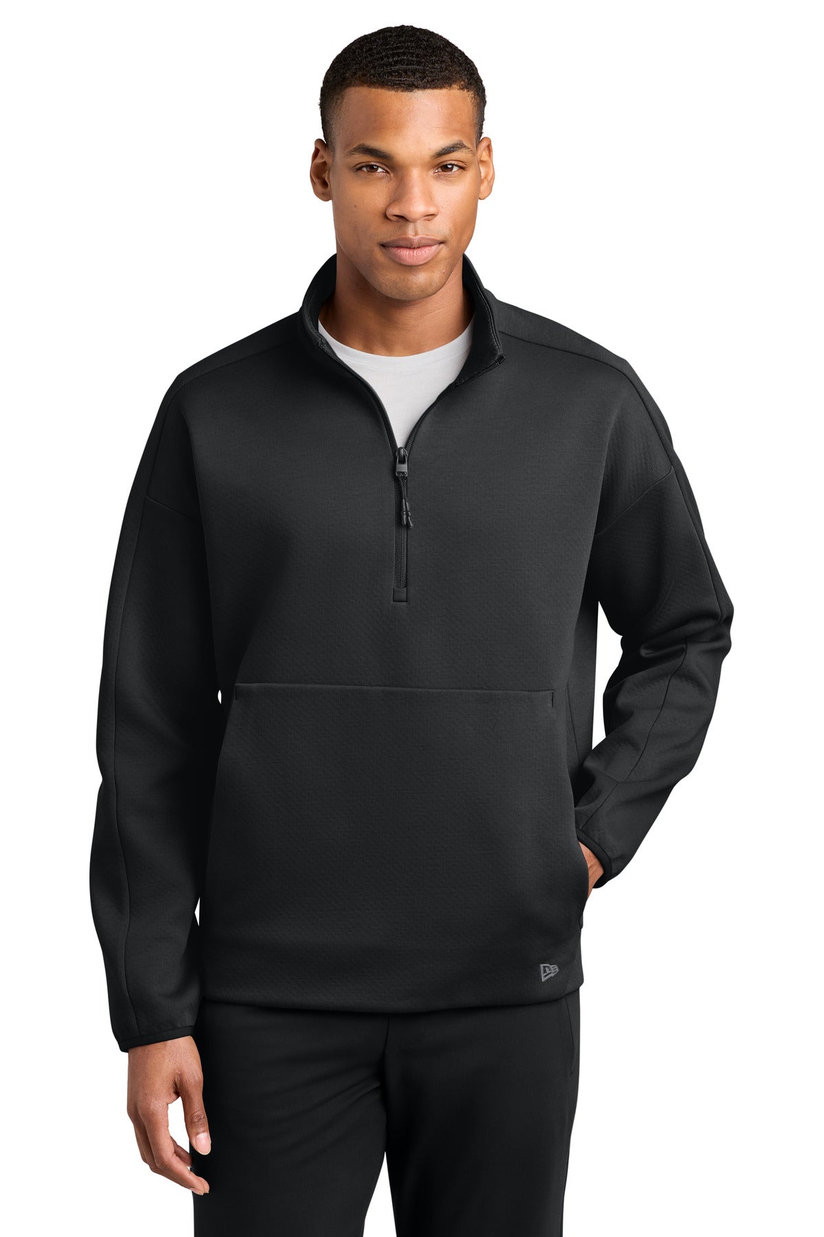 New Era® Double Back 1/4-Zip NEA567 - Black - 2XL