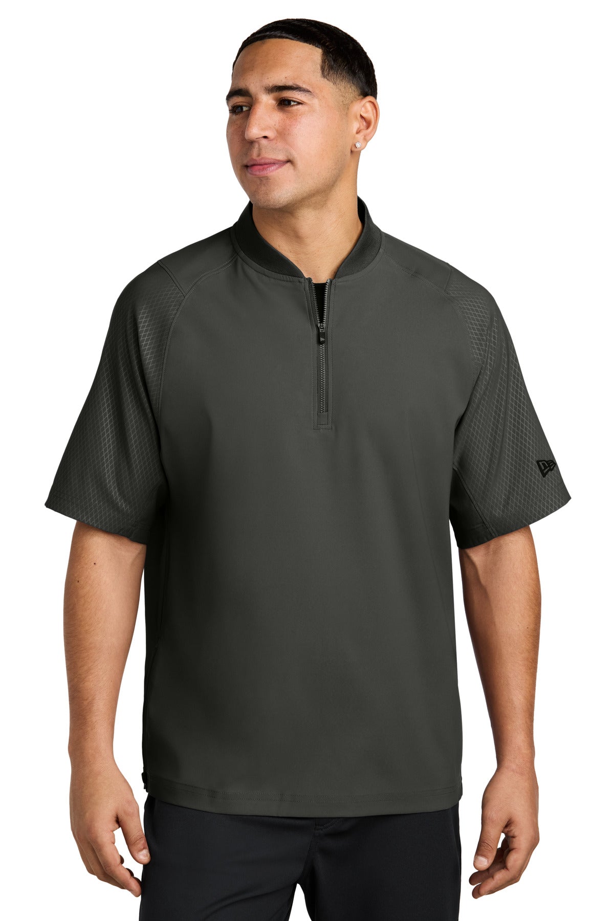 New Era ® Cage Short Sleeve 1/4-Zip Jacket. NEA600 - Black - 2XL