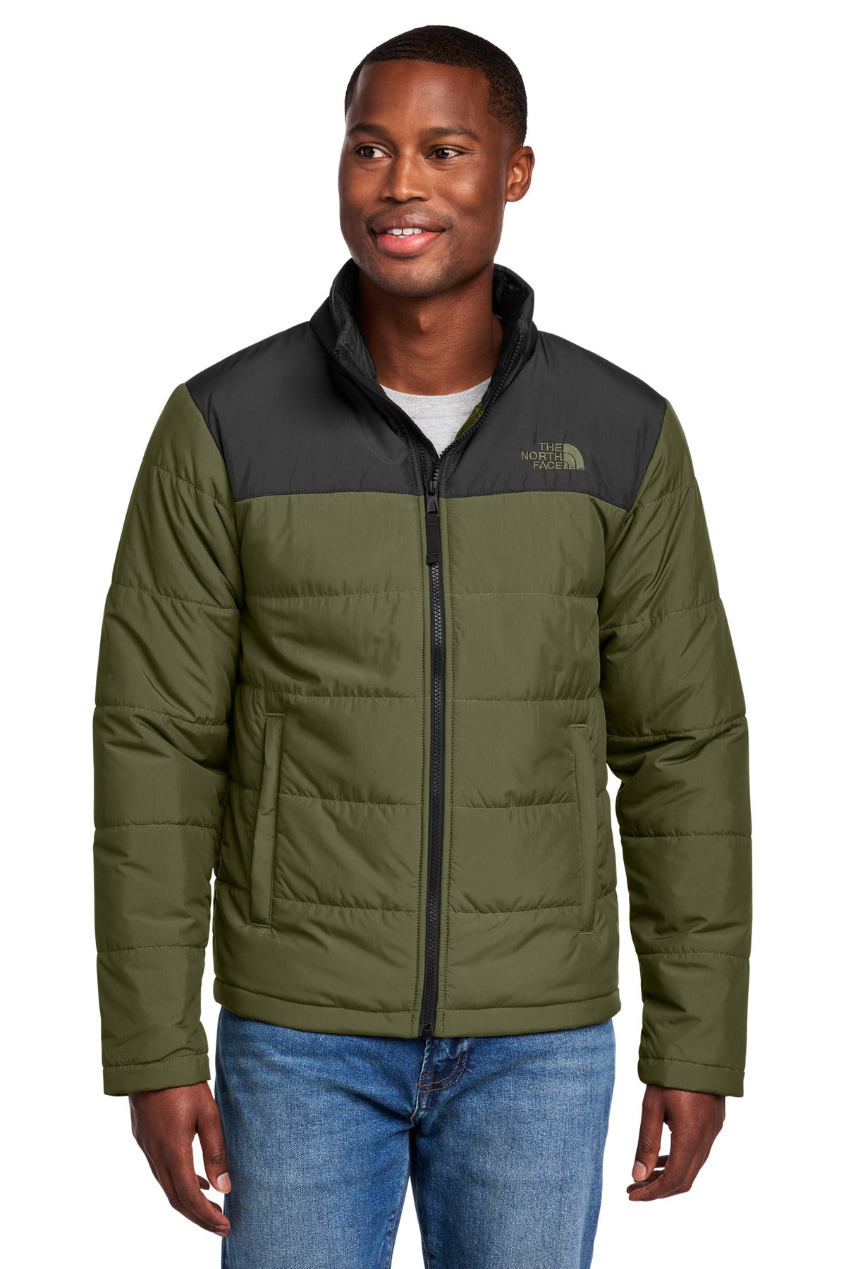 The North Face® Chest Logo Everyday Insulated Jacket NF0A7V6J - Burnt Olive Green - 2XL