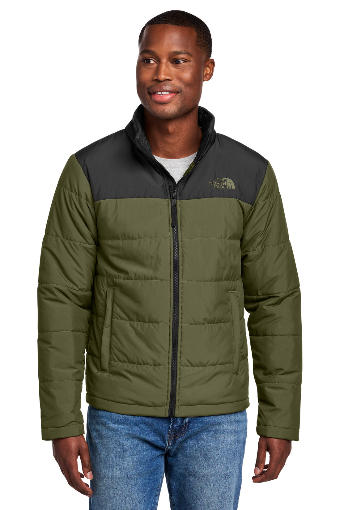 The North Face® Chest Logo Everyday Insulated Jacket NF0A7V6J - Burnt Olive Green - 2XL