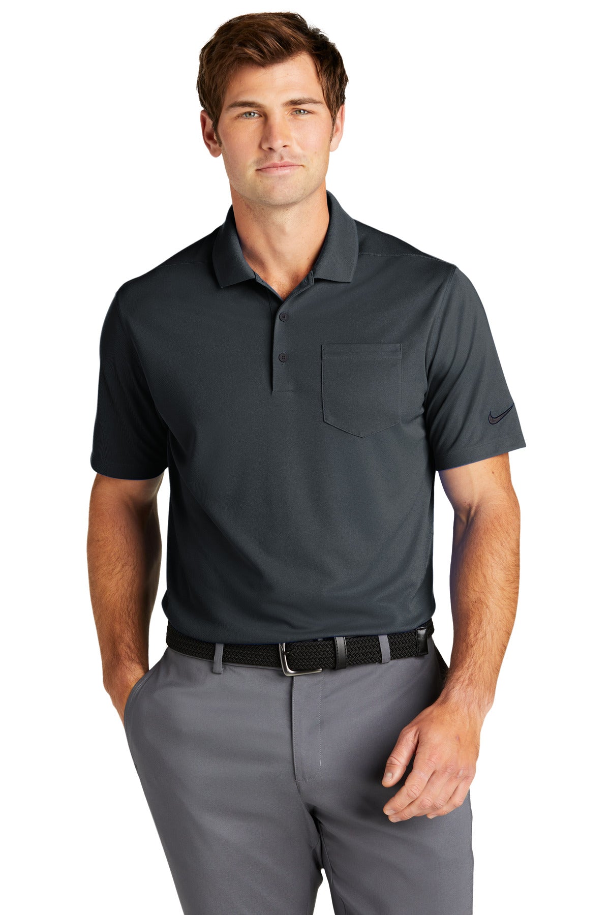 Nike Dri-FIT Micro Pique 2.0 Pocket Polo NKDC2103 - Anthracite - 2XL