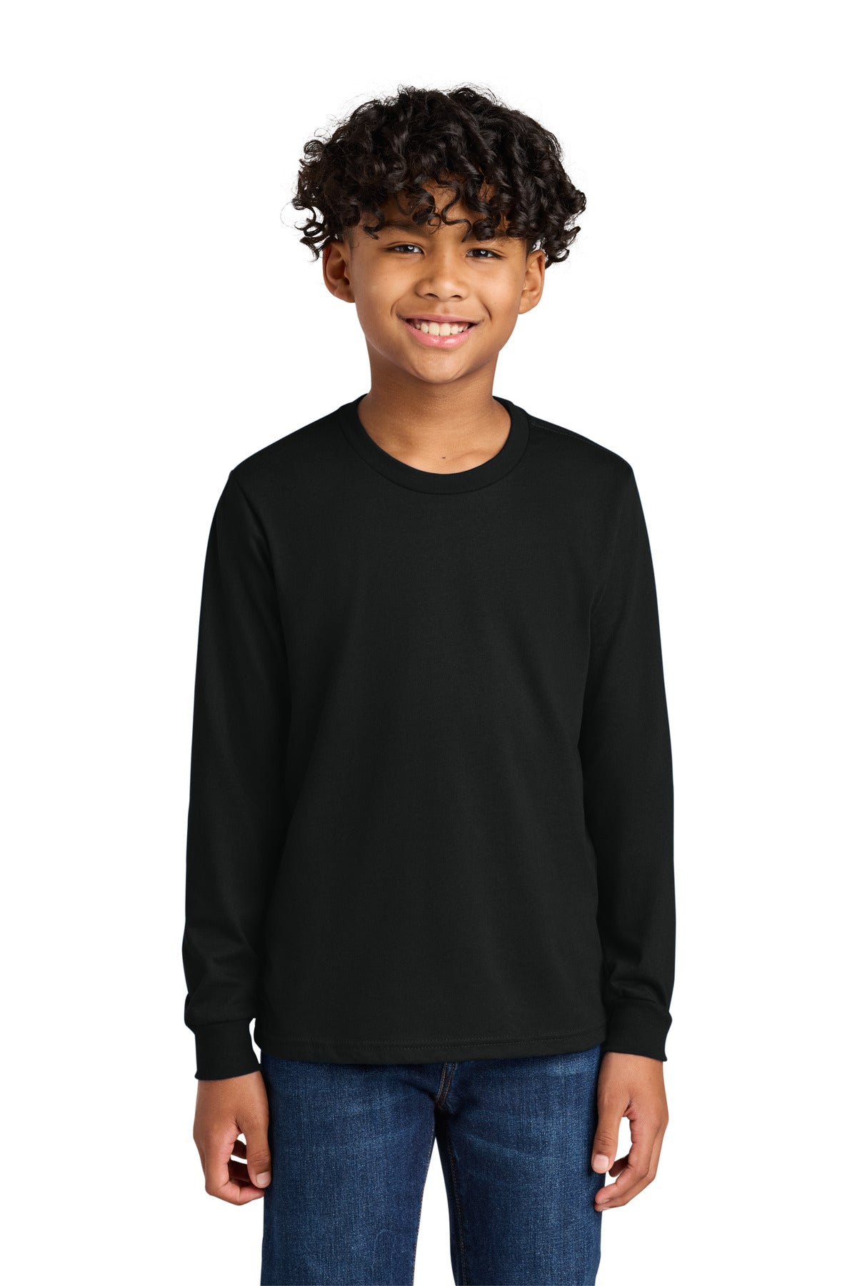 Next Level Apparel® Youth Cotton Long Sleeve Tee NL3311 - Black - L