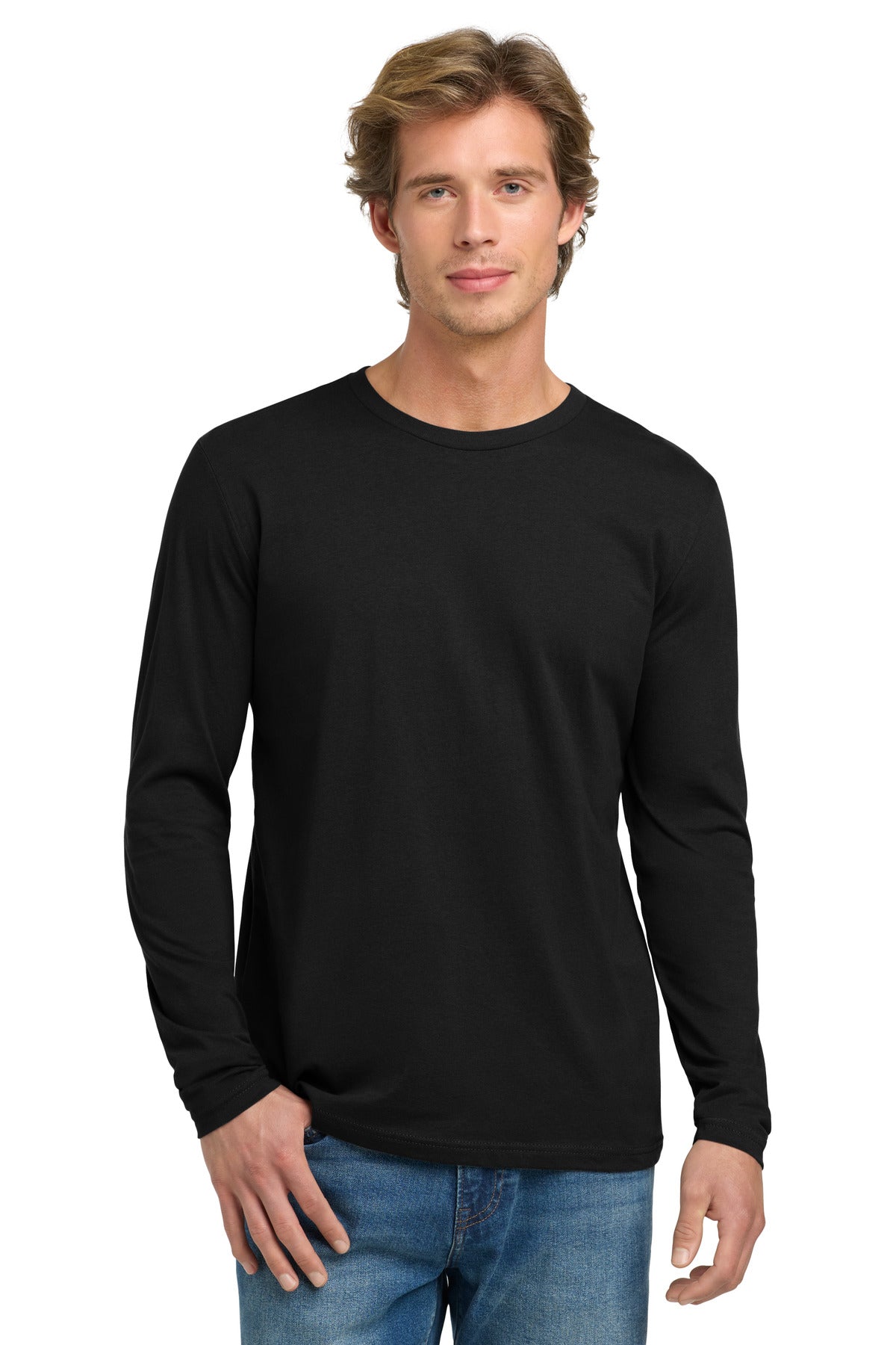 Next Level Apparel® Cotton Long Sleeve Tee. NL3601 - Black - 2XL