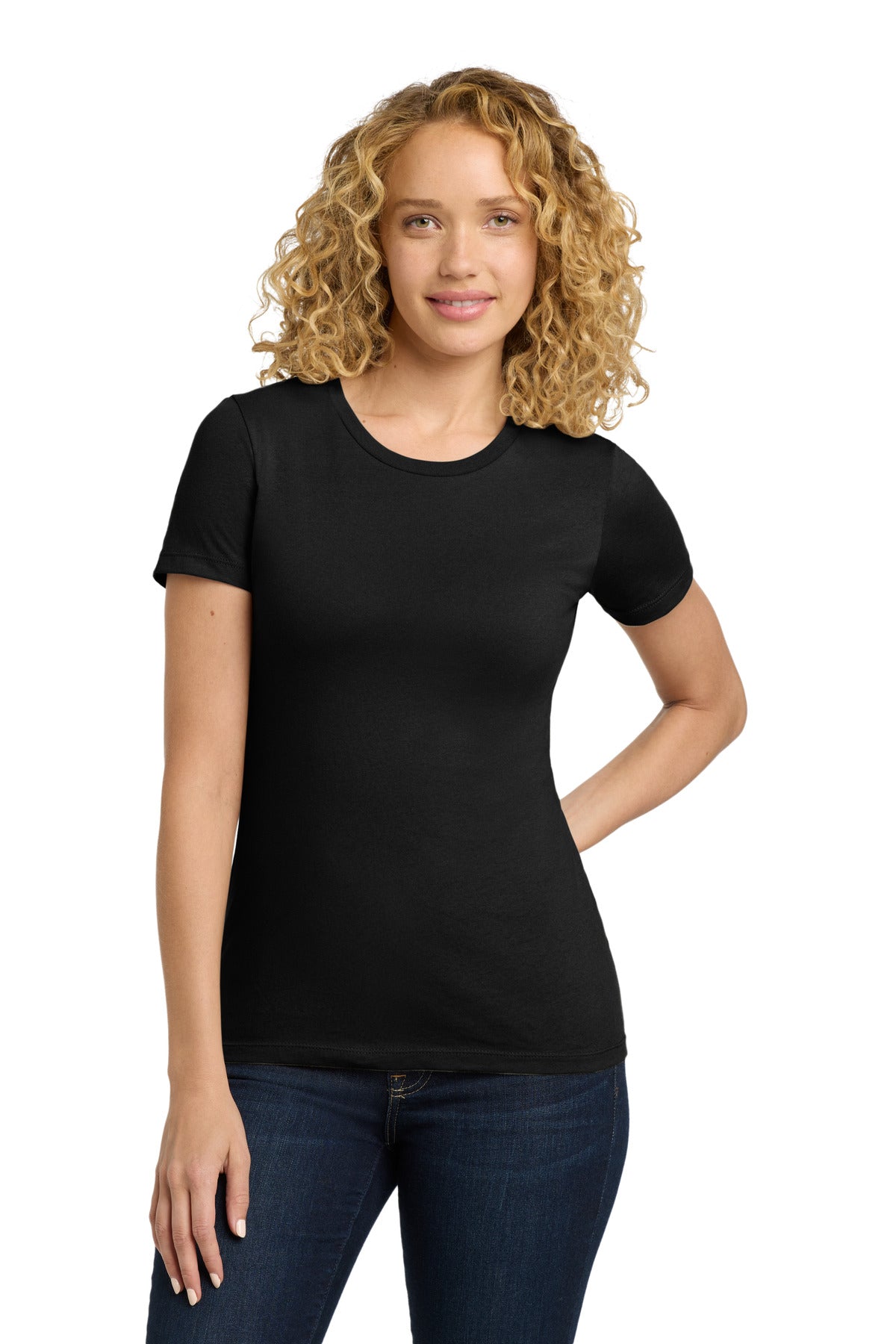 Next Level Apparel® Women's Cotton Tee. NL3900 - Black - 2XL