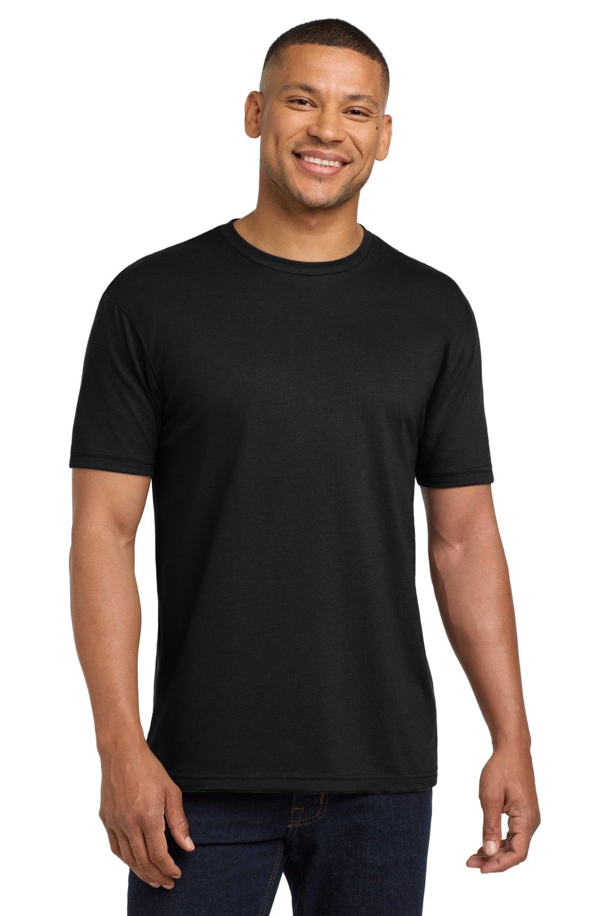 Next Level Apparel®  Adult CVC Sueded Tee. NL6410 - Black - 2XL