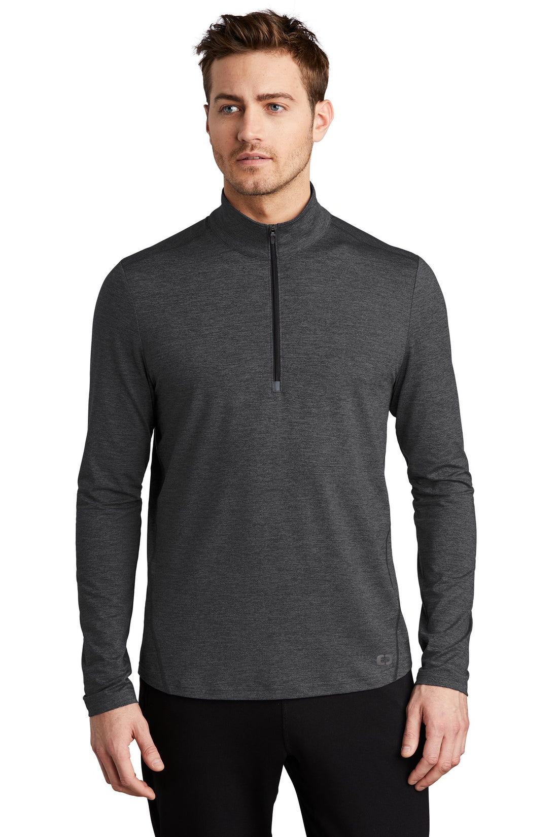 OGIO ® Force 1/4-Zip OE341 - Blacktop Heather - 2XL