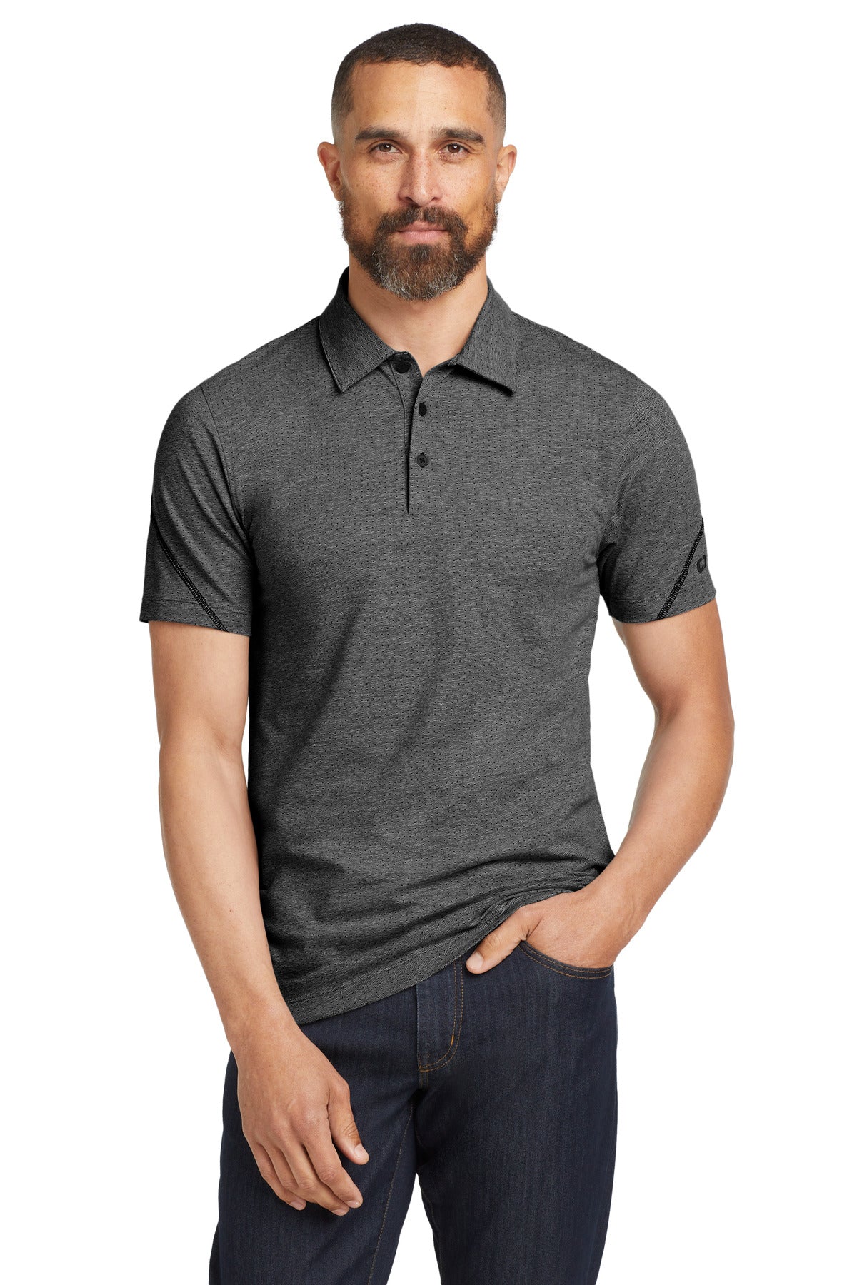 OGIO ® Tread Polo. OG135 - Blacktop Heather - 2XL