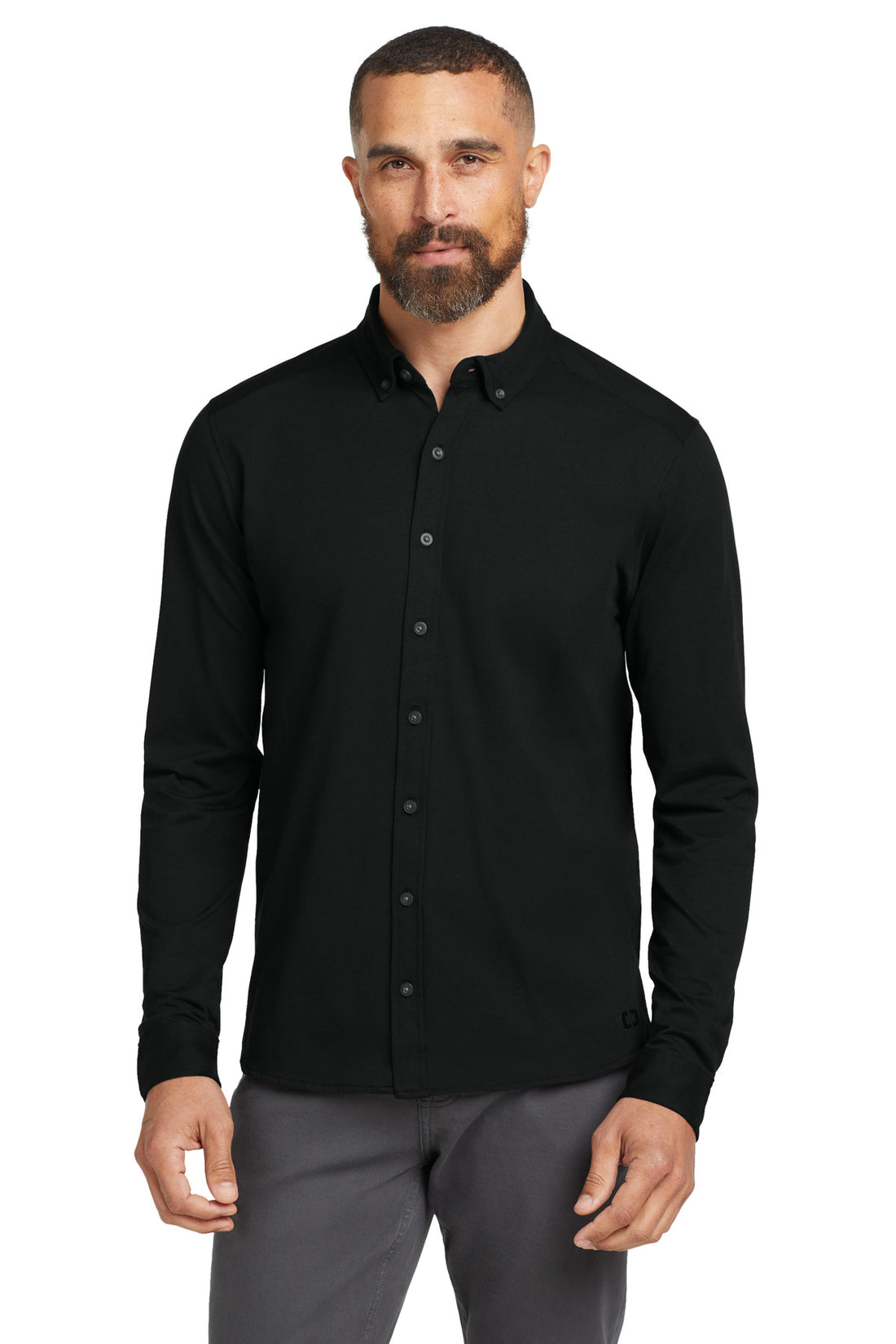OGIO ®  Code Stretch Long Sleeve Button-Up. OG145 - Blacktop - 2XL