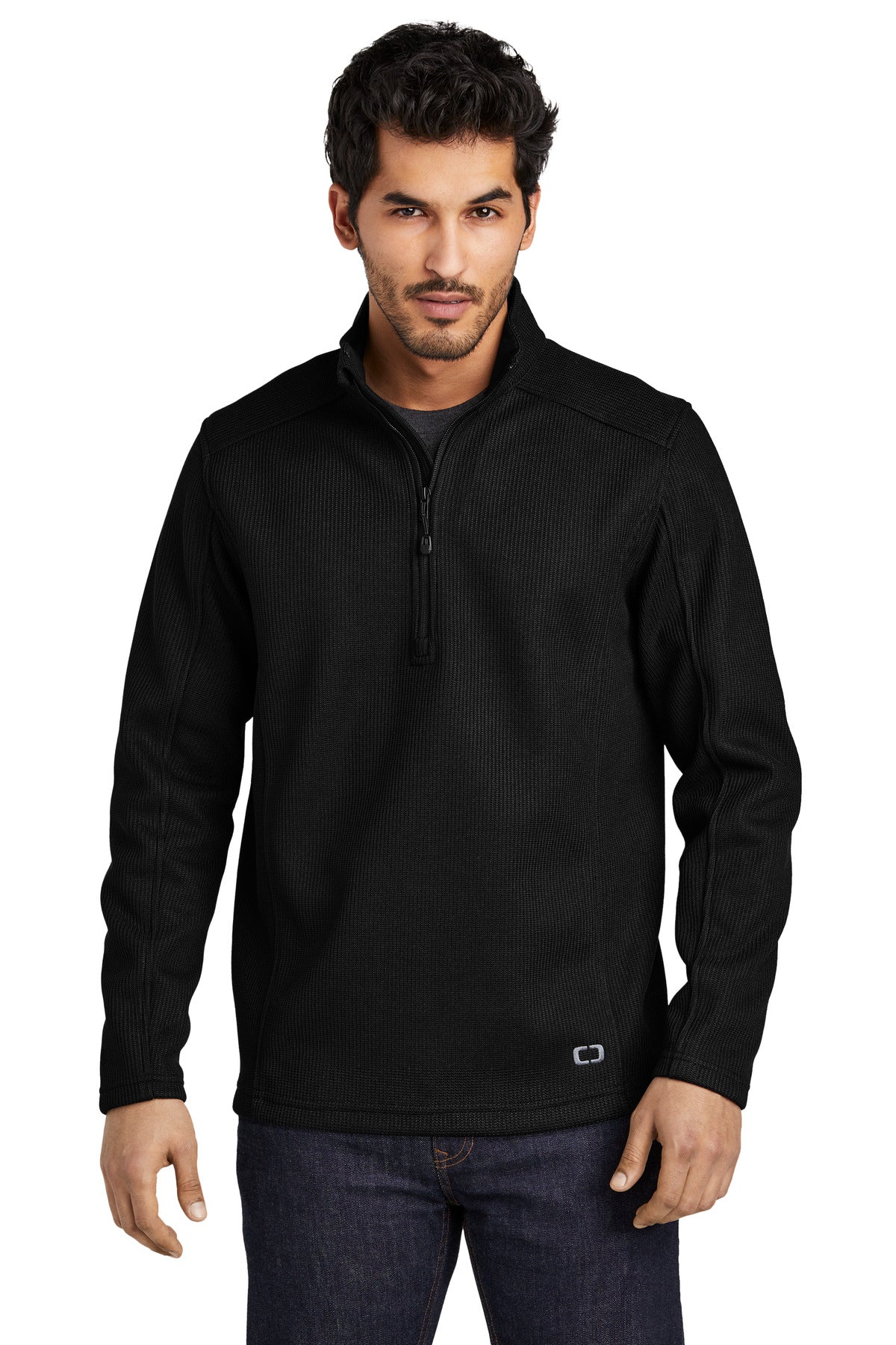 OGIO® Grit Fleece 1/2-Zip OG729 - Blacktop - 2XL