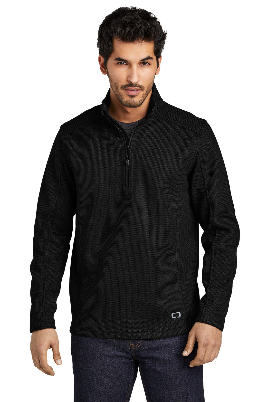 OGIO® Grit Fleece 1/2-Zip OG729 - Blacktop - 2XL