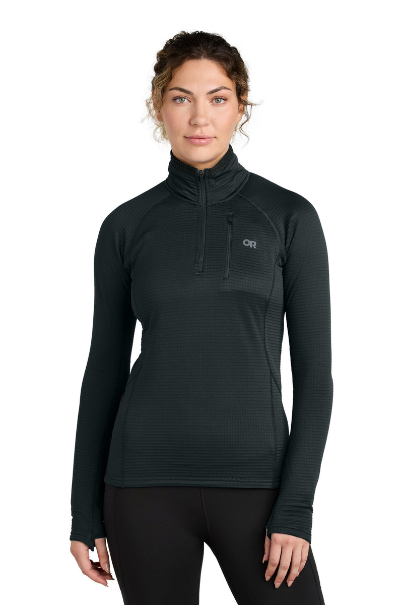 LIMITED EDITION Outdoor Research® Women's Tech Grid 1/4-Zip Fleece OR322263 - Black - L