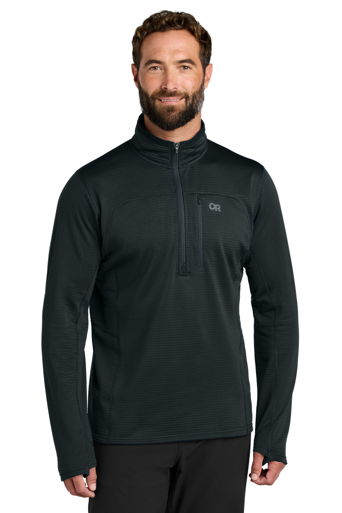LIMITED EDITION Outdoor Research® Tech Grid 1/4-Zip Fleece OR322267 - Black - L