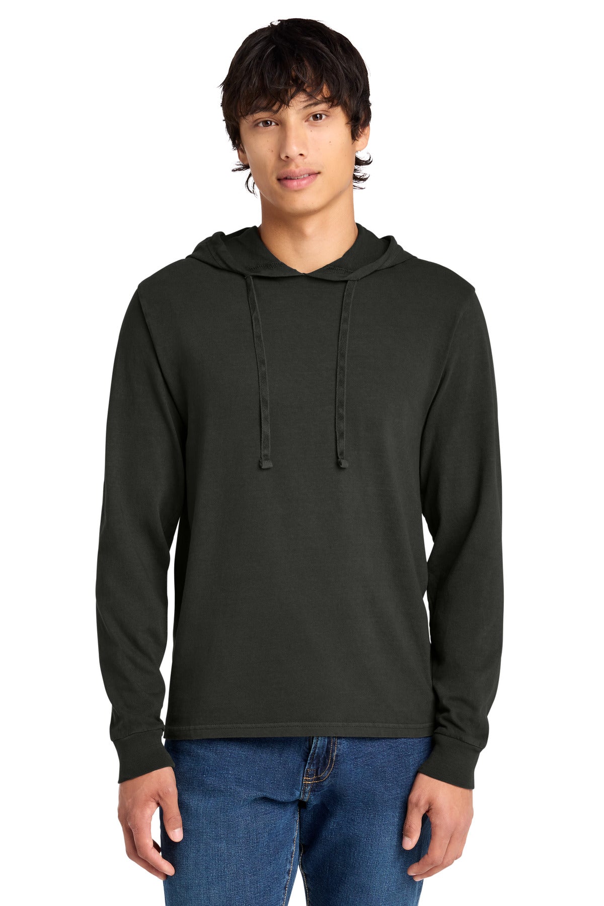 Port & Co® Beach Wash® Garment-Dyed Pullover Hooded Tee PC099H - Black - 2XL