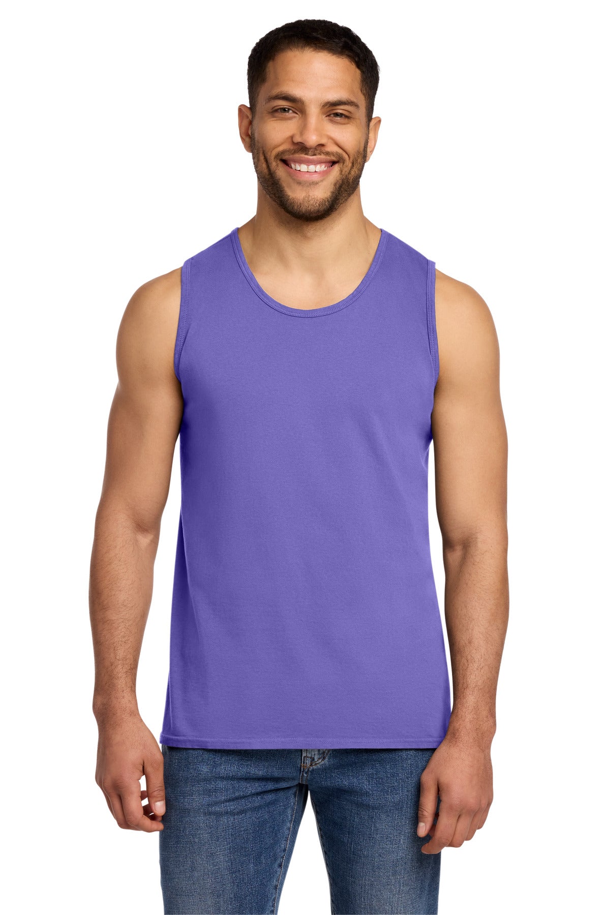 Port & Co® Beach Wash® Garment-Dyed Tank.  PC099TT - Amethyst - 2XL