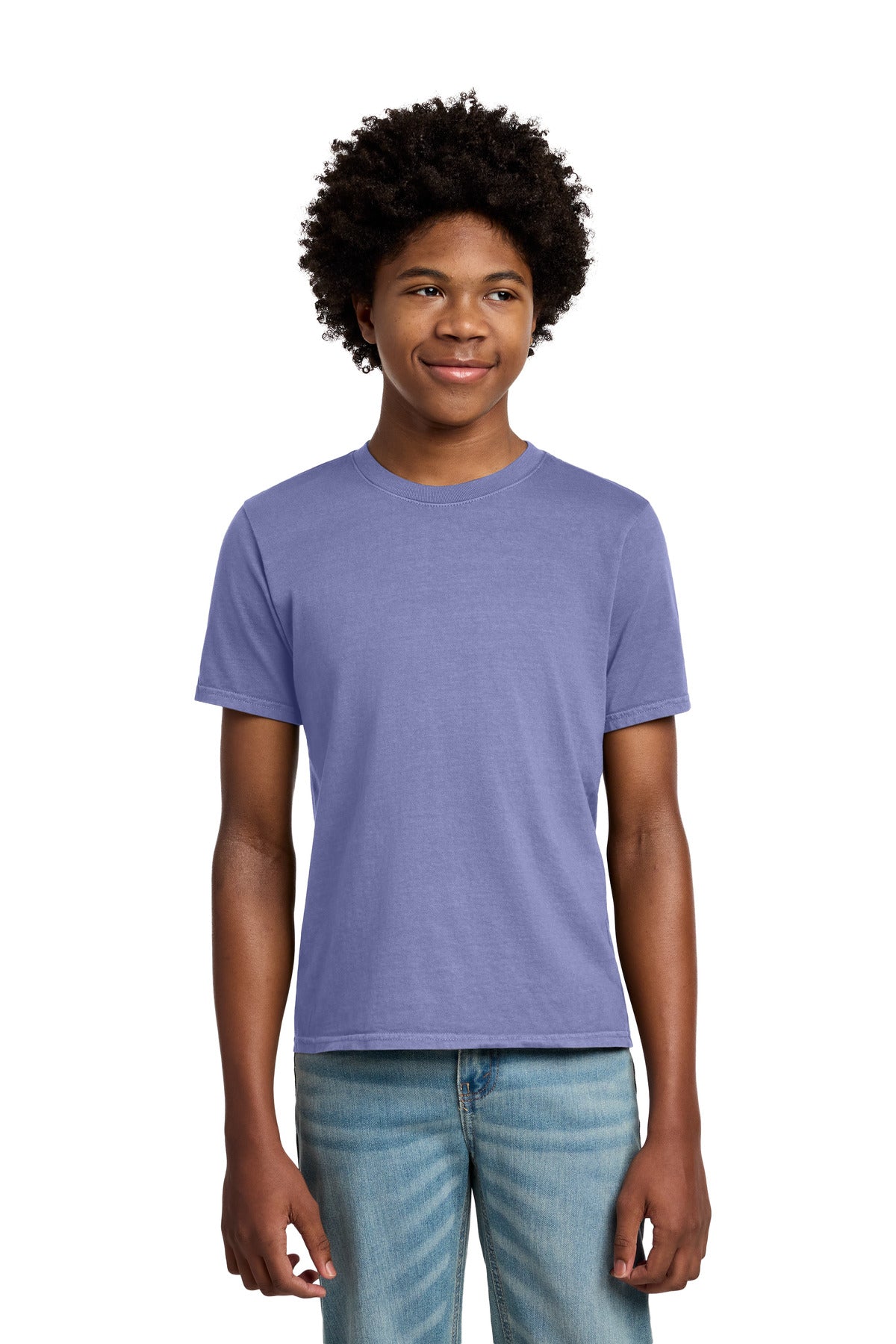 Port & Co® Youth Beach Wash® Garment-Dyed Tee. PC099Y - Amethyst - XS