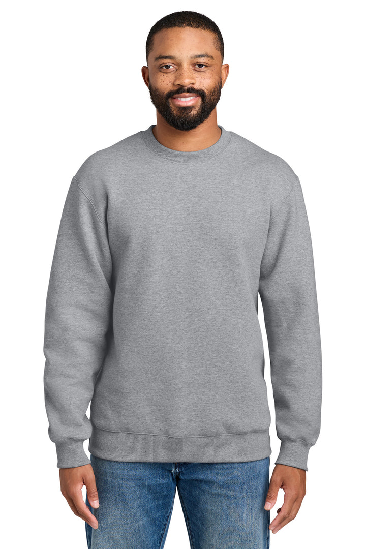 Port & Co® Foundation Fleece Pullover Crewneck Sweatshirt PC107 - Athletic Heather - 2XL