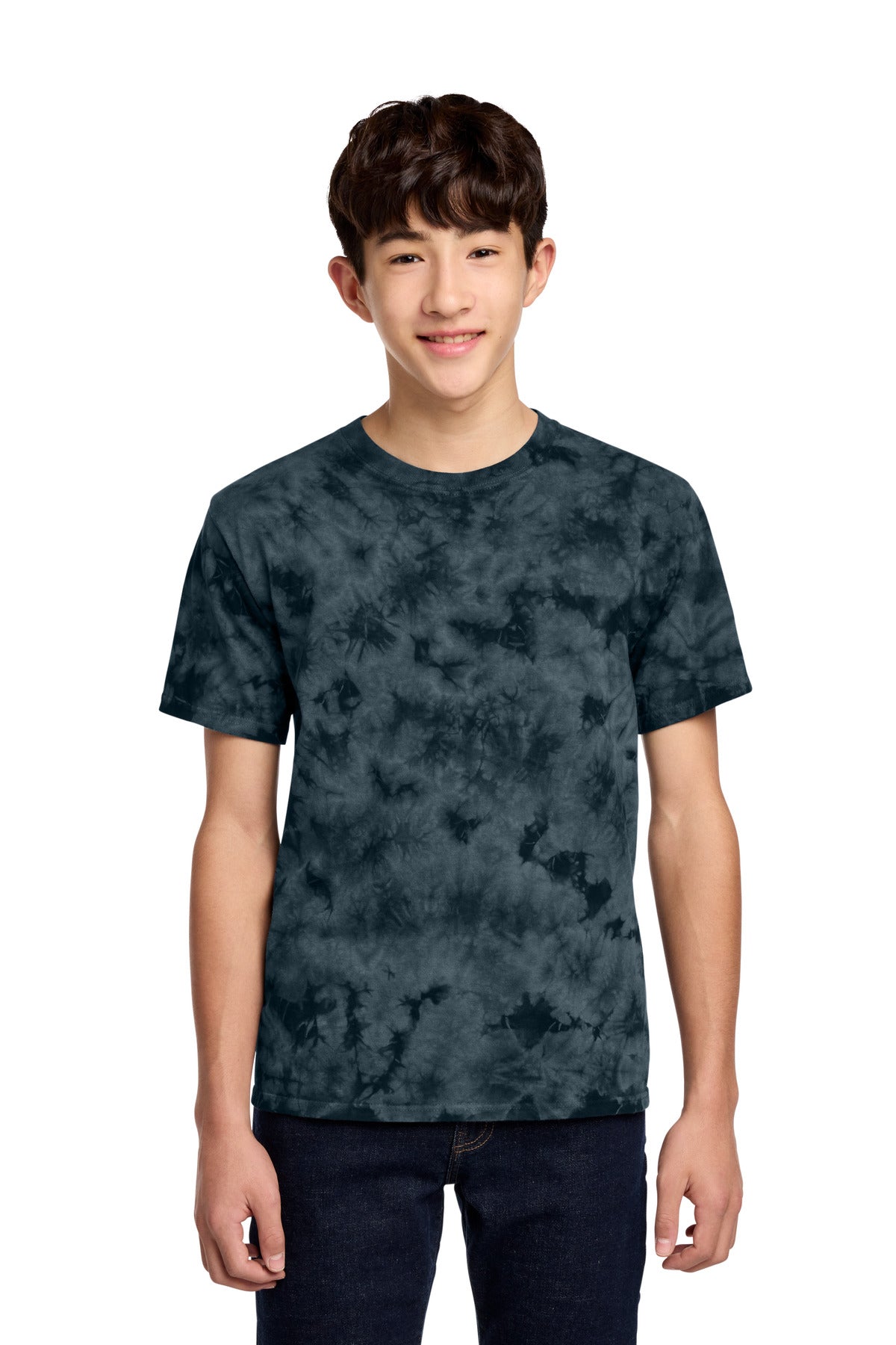 Port & Co® Youth Crystal Tie-Dye Tee PC145Y - Black - L