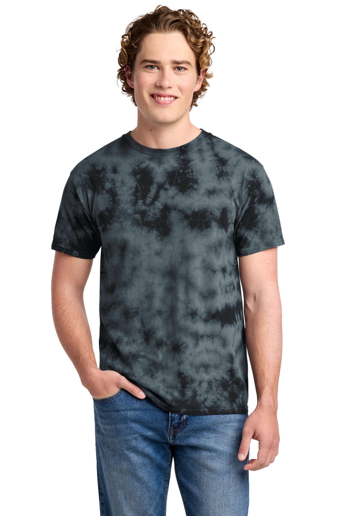 Port & Co® Crystal Tie-Dye Tee PC145 - Black - 2XL