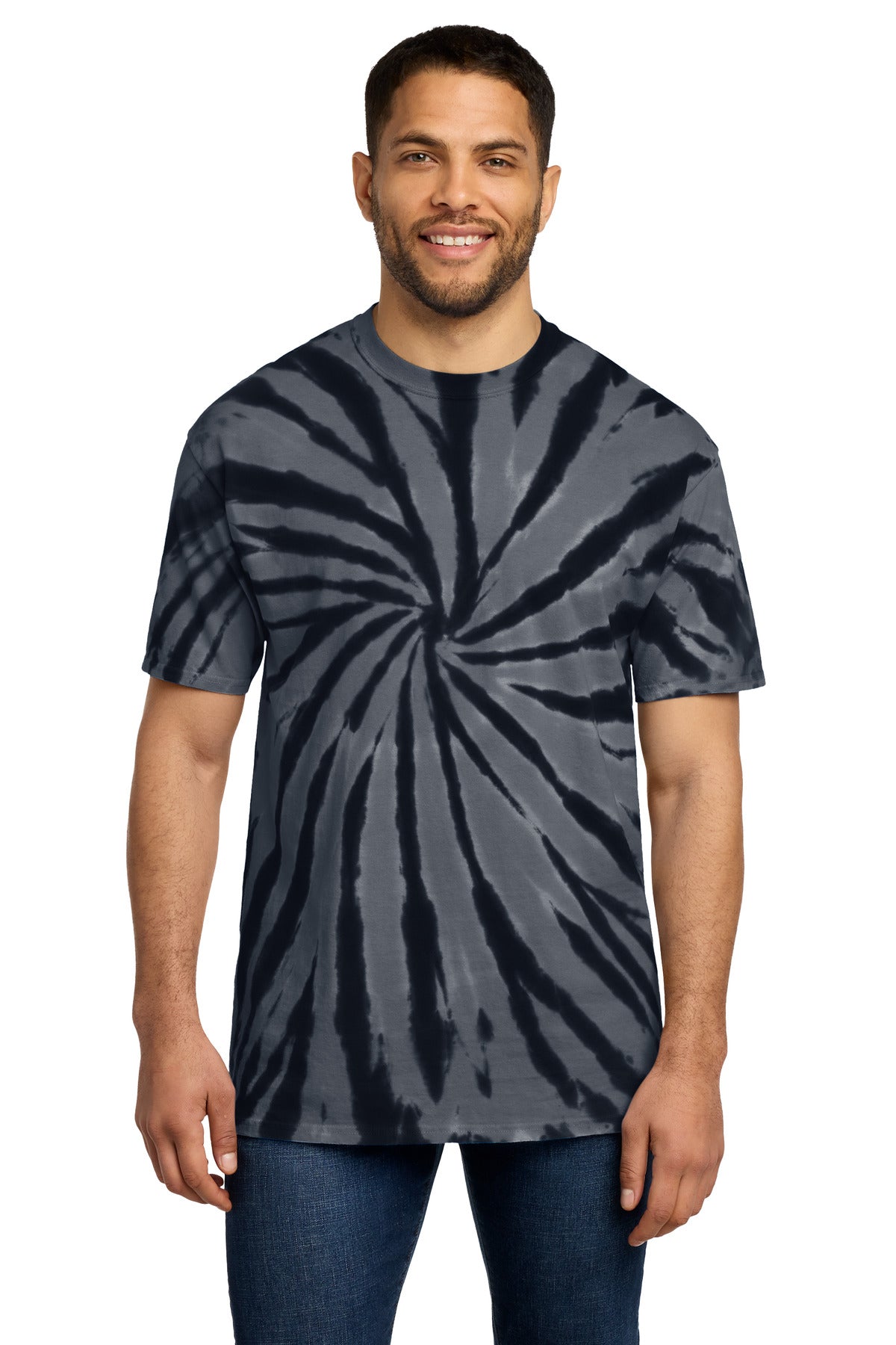 Port & Co® Tie-Dye Tee. PC147 - Black - 2XL