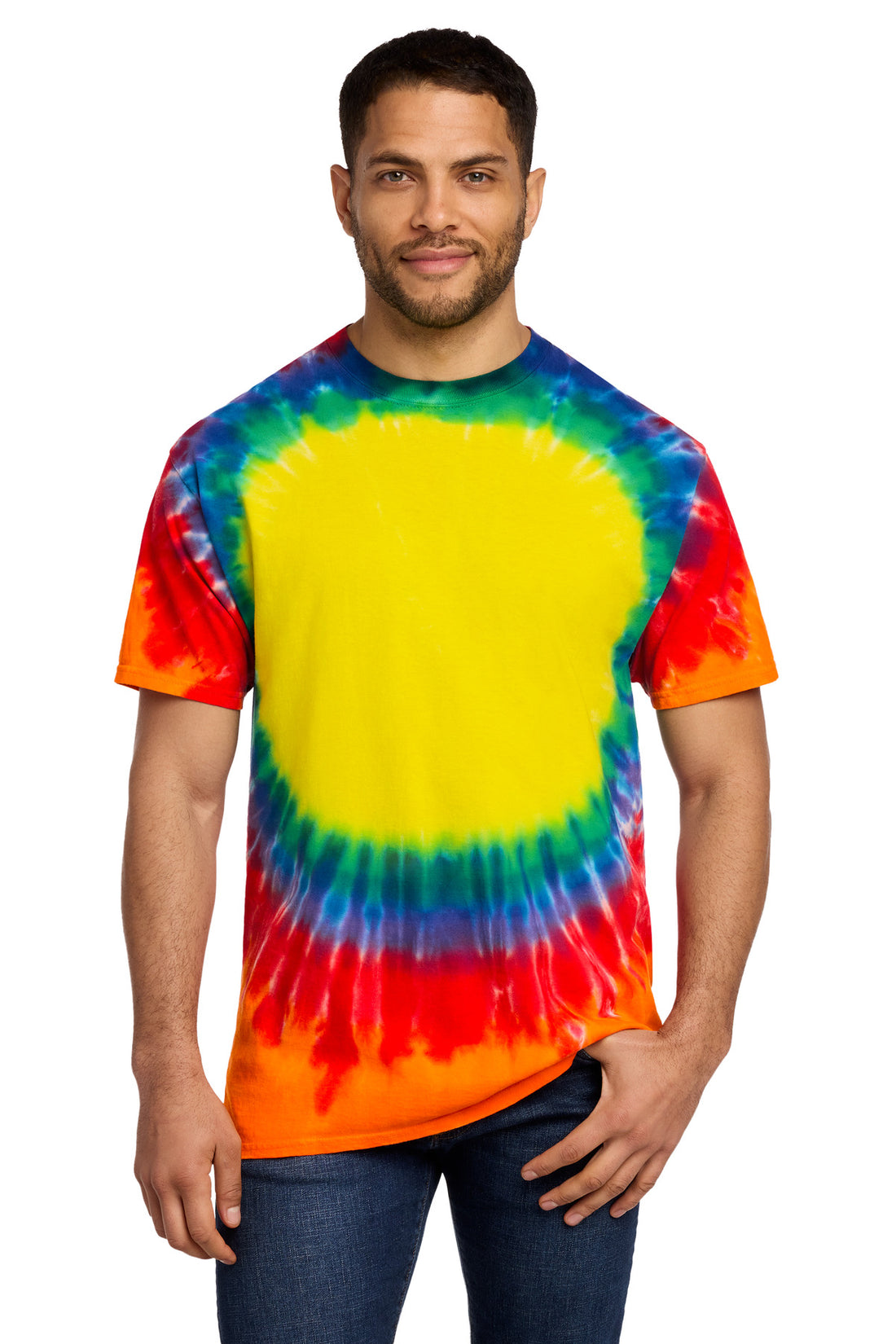 Port & Co® Window Tie-Dye Tee. PC149 - Rainbow - 2XL