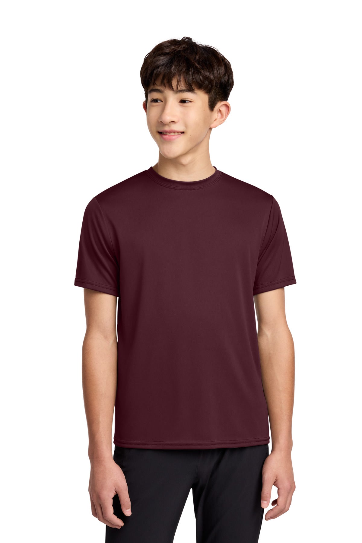 Port & Co® Youth Performance Tee. PC380Y - Athletic Maroon - XS