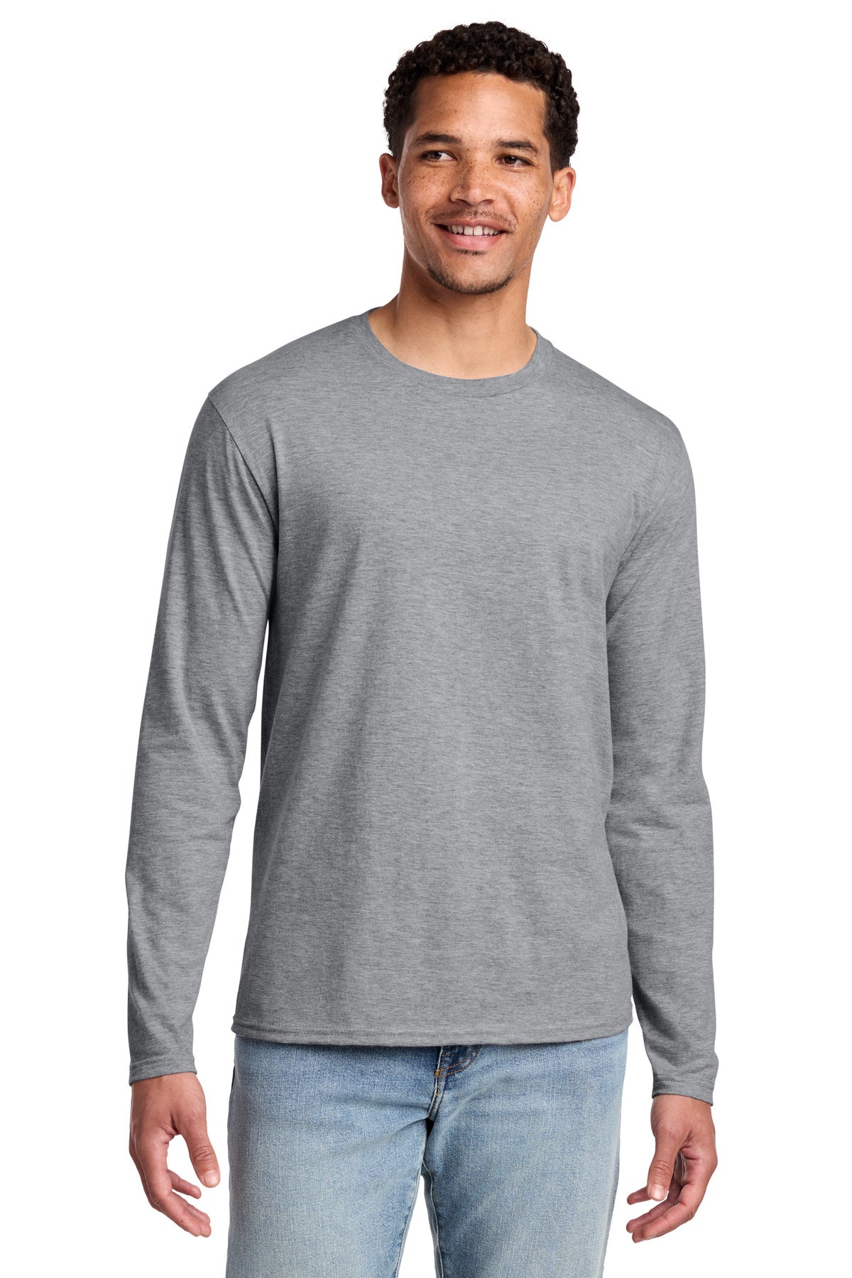 Port & Co® Long Sleeve Fan Favorite Tee. PC450LS - Athletic Heather - 2XL