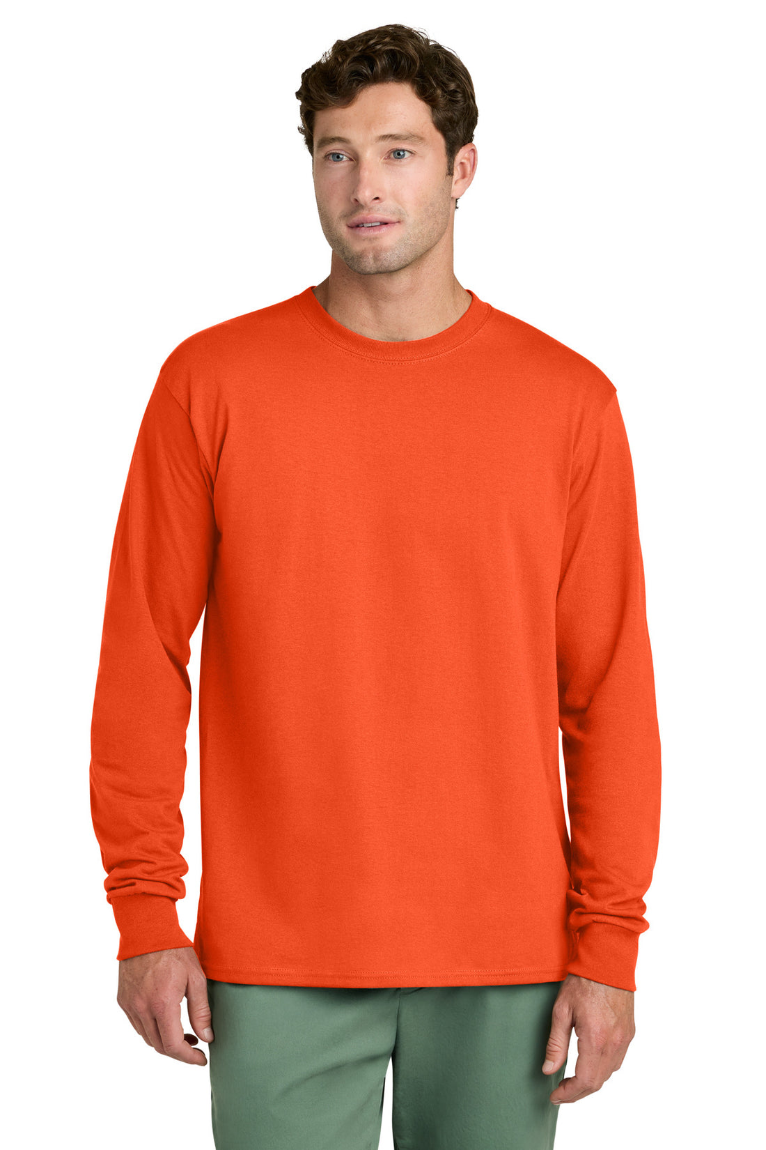 Port & Co® Long Sleeve Core Cotton Tee. PC54LS