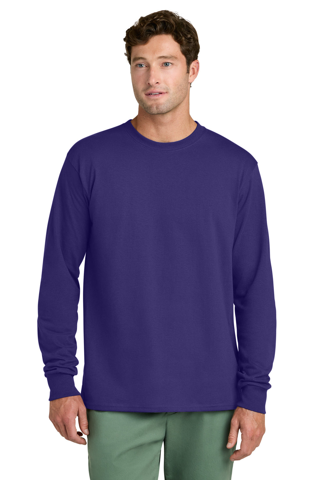 Port & Co® Long Sleeve Core Cotton Tee. PC54LS