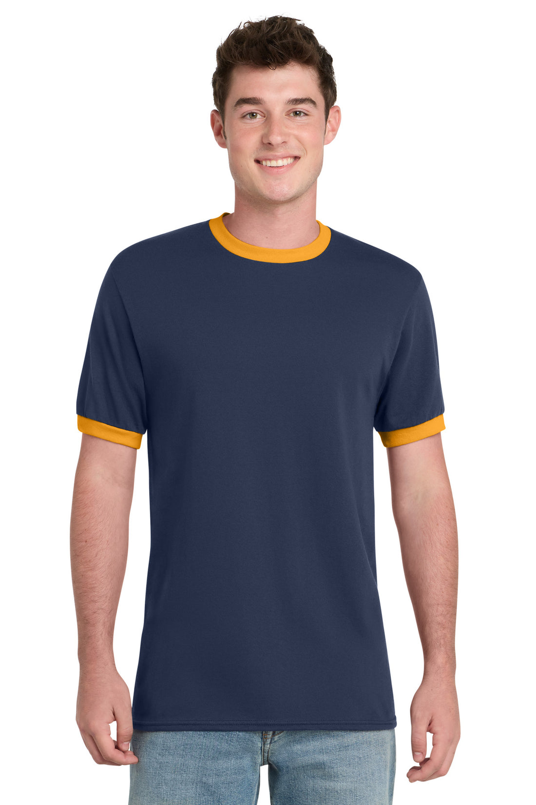 Port & Co® Core Cotton Ringer Tee.  PC54R