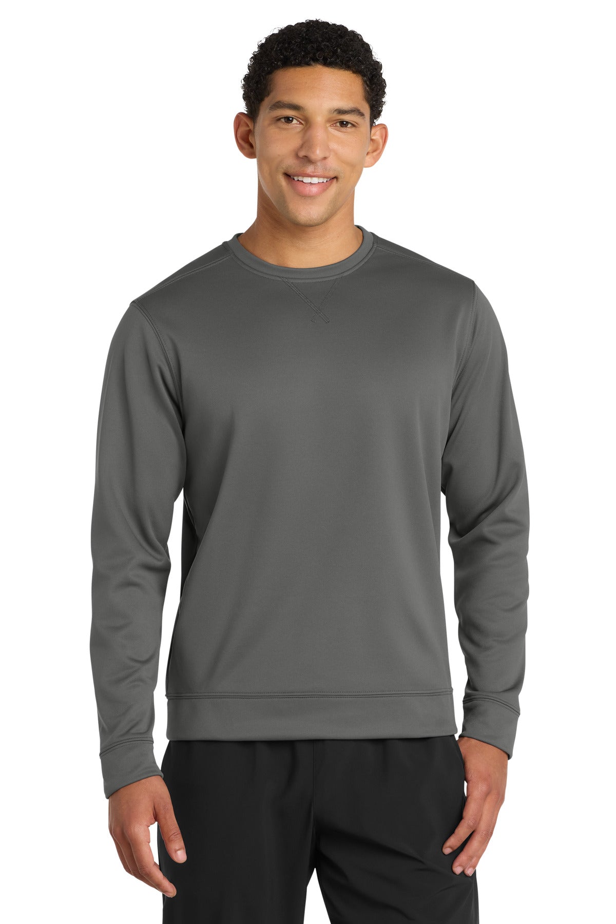 Port & Co® Performance Fleece Crewneck Sweatshirt. PC590 - Charcoal - 2XL