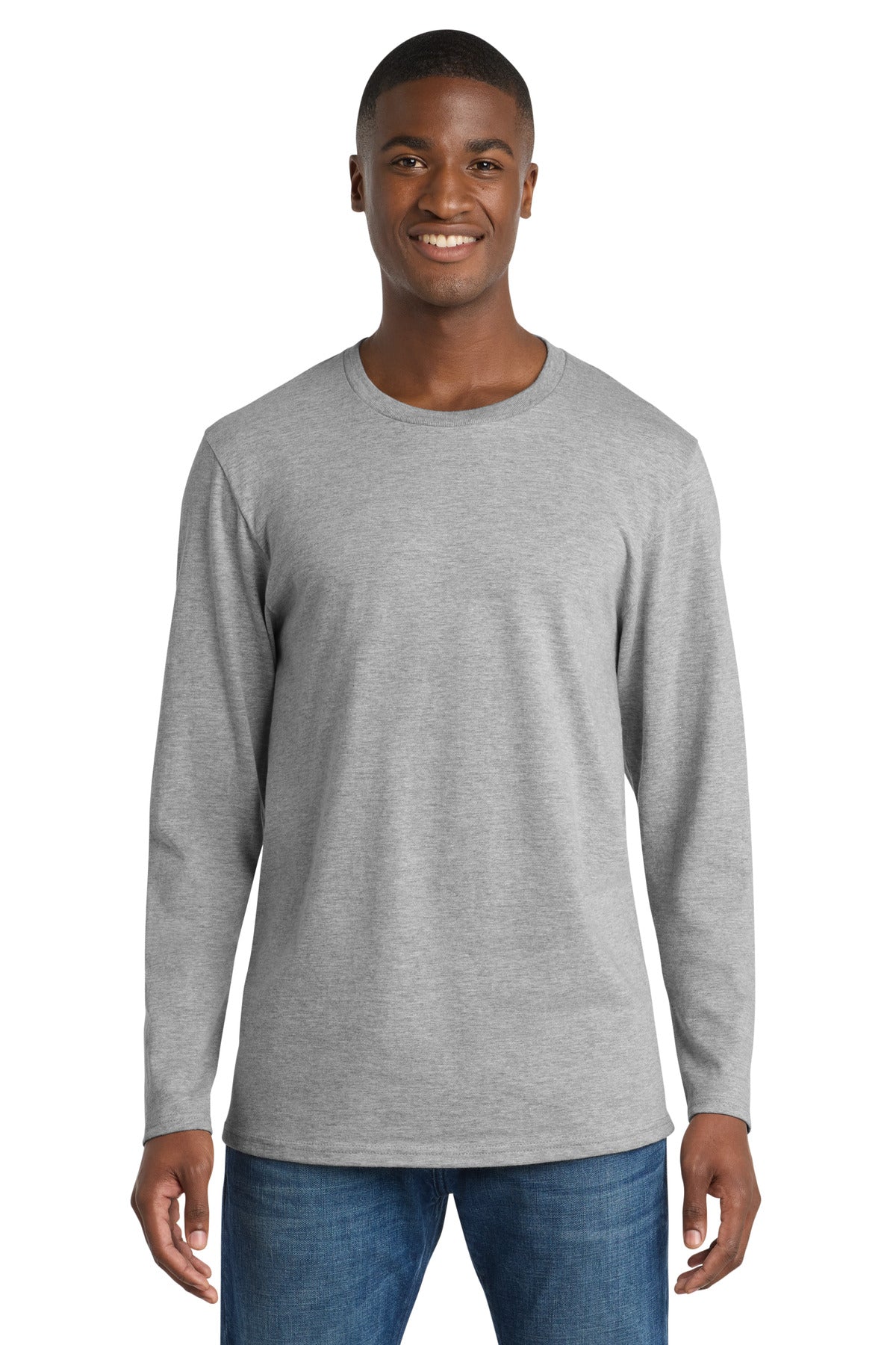 Port & Co® Long Sleeve Bouncer Tee PC600LS - Athletic Heather - 2XL