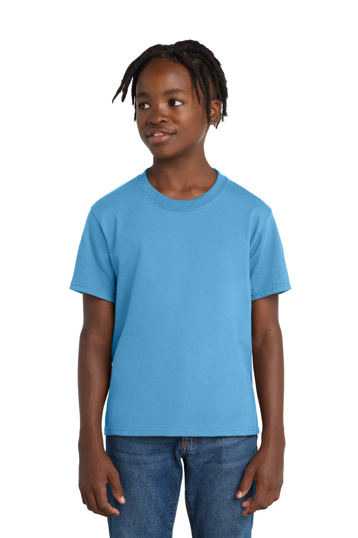 Port & Co® Youth Essential Tee. PC61Y - Aquatic Blue - XS