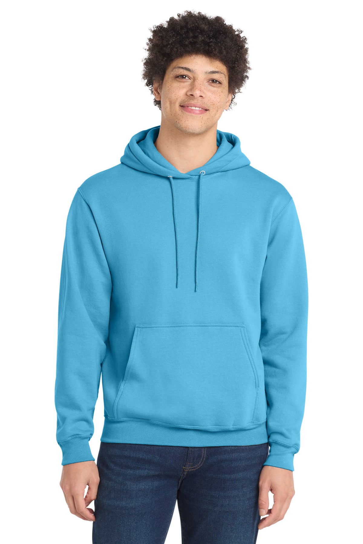 Port & Co® Core Fleece Pullover Hooded Sweatshirt. PC78H - Aquatic Blue - 2XL