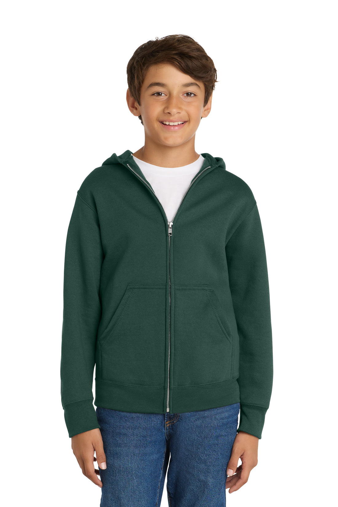 Port & Co® Youth Core Fleece Full-Zip Hooded Sweatshirt PC78YZH