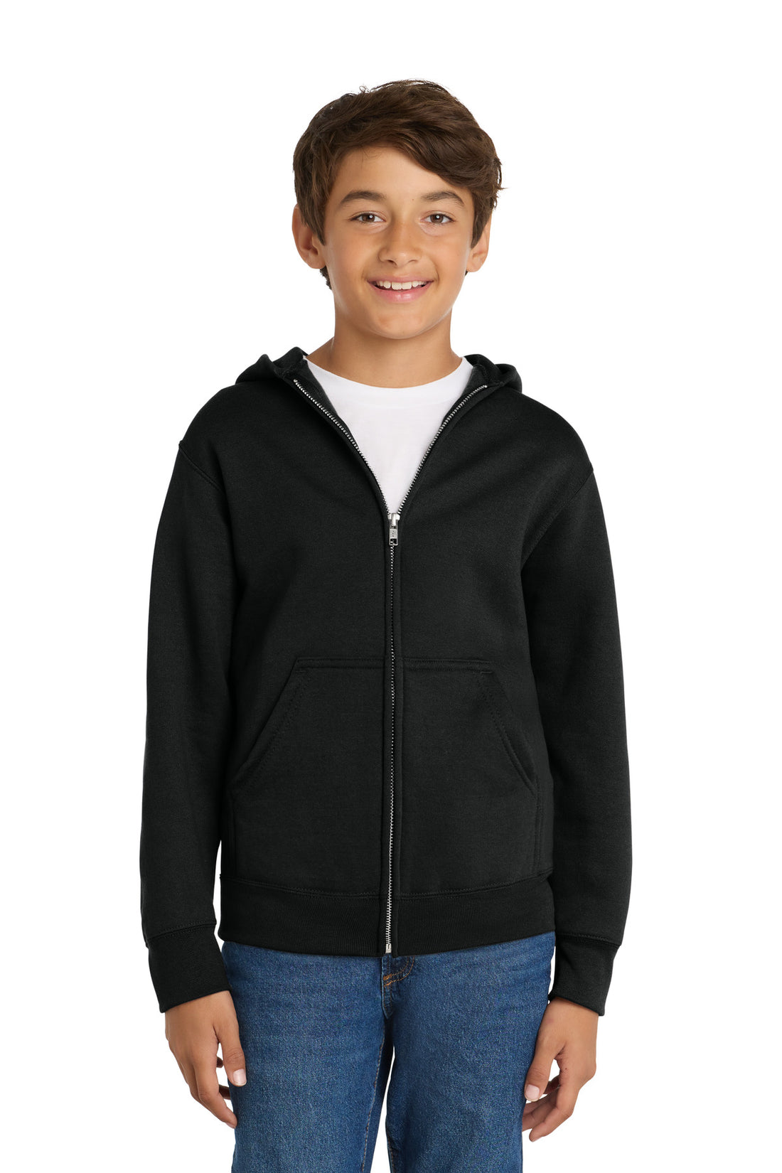 Port & Co® Youth Core Fleece Full-Zip Hooded Sweatshirt PC78YZH