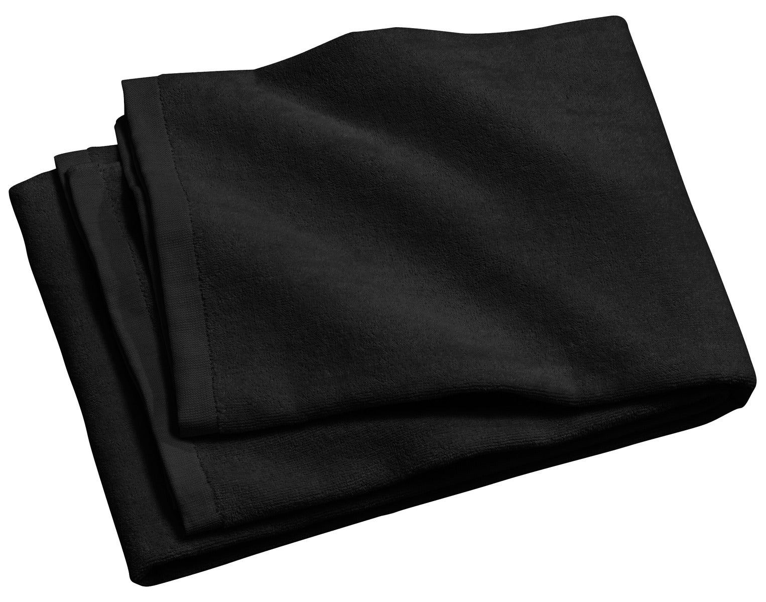Port Authority® - Beach Towel.  PT42 - Black - OSFA