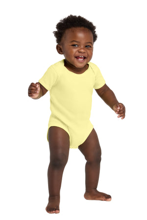 Rabbit Skins Infant Short Sleeve Baby Rib Bodysuit. RS4400