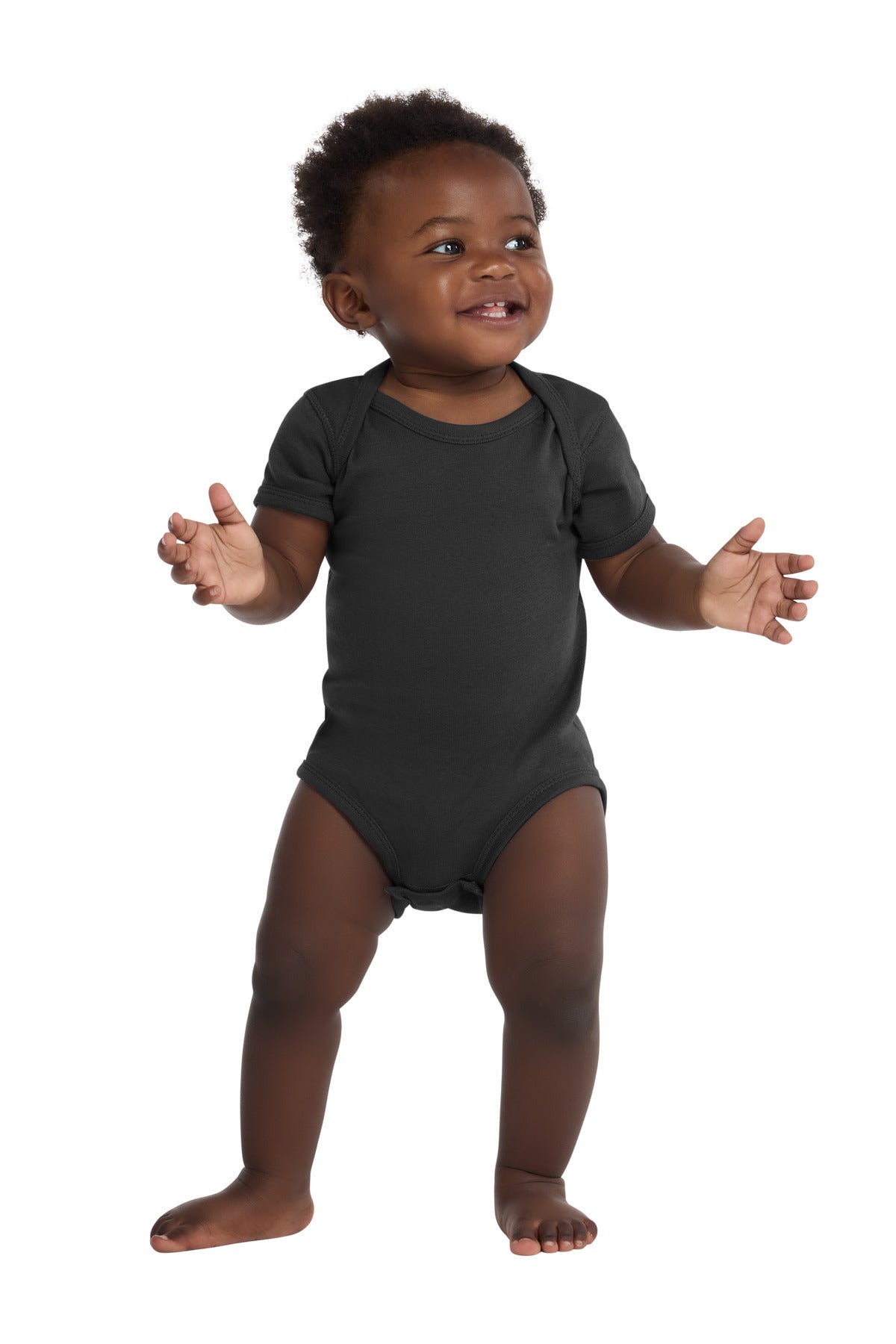 Rabbit Skins Infant Short Sleeve Baby Rib Bodysuit. RS4400