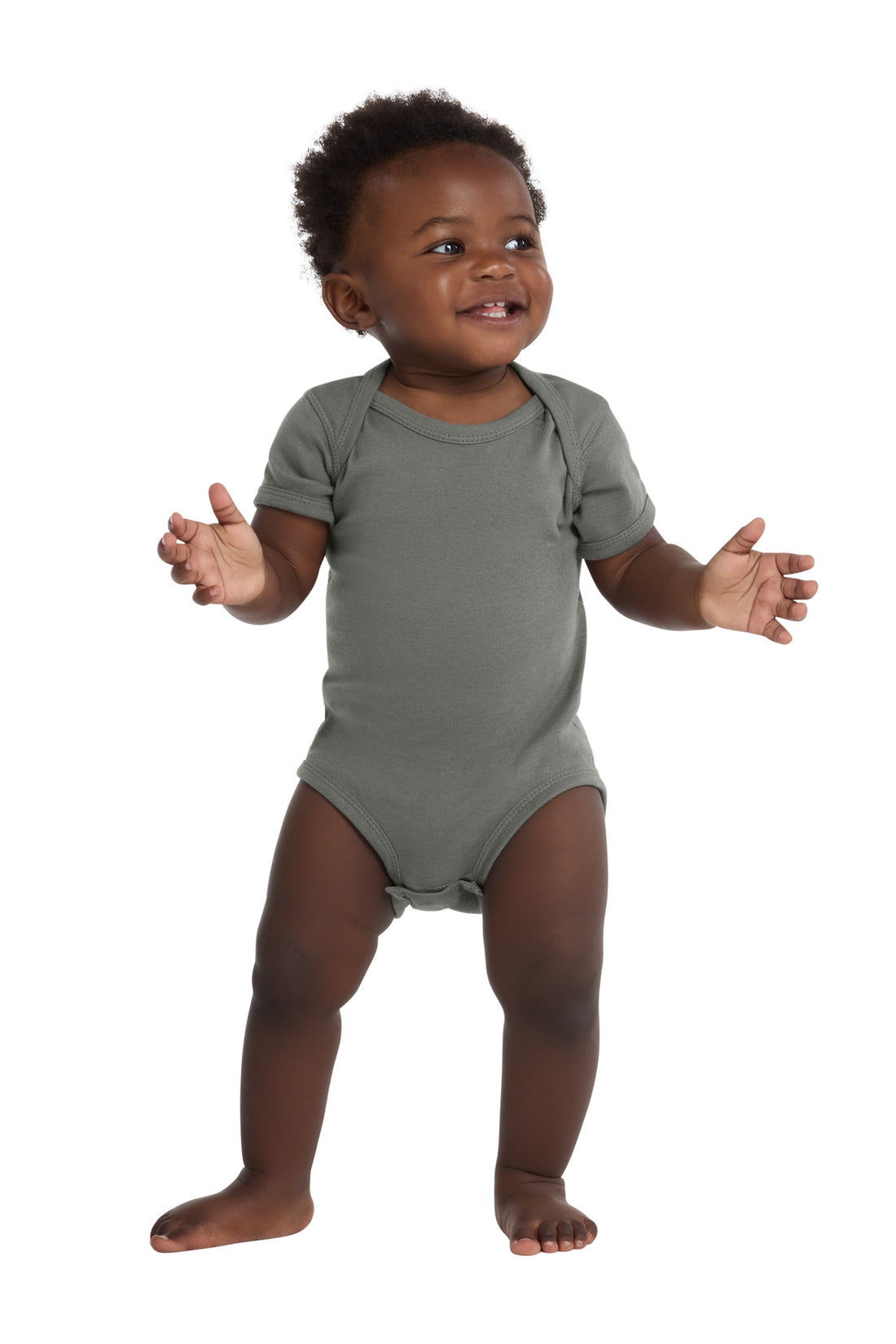Rabbit Skins Infant Short Sleeve Baby Rib Bodysuit. RS4400