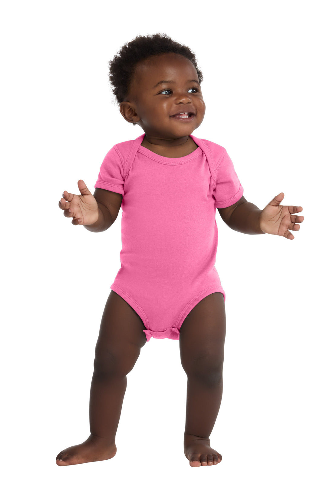 Rabbit Skins Infant Short Sleeve Baby Rib Bodysuit. RS4400