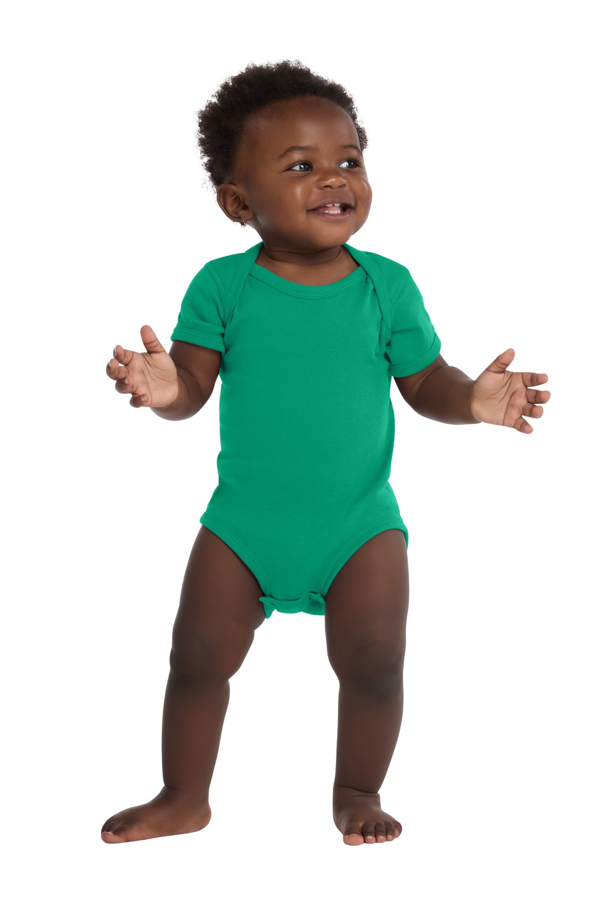 Rabbit Skins Infant Short Sleeve Baby Rib Bodysuit. RS4400