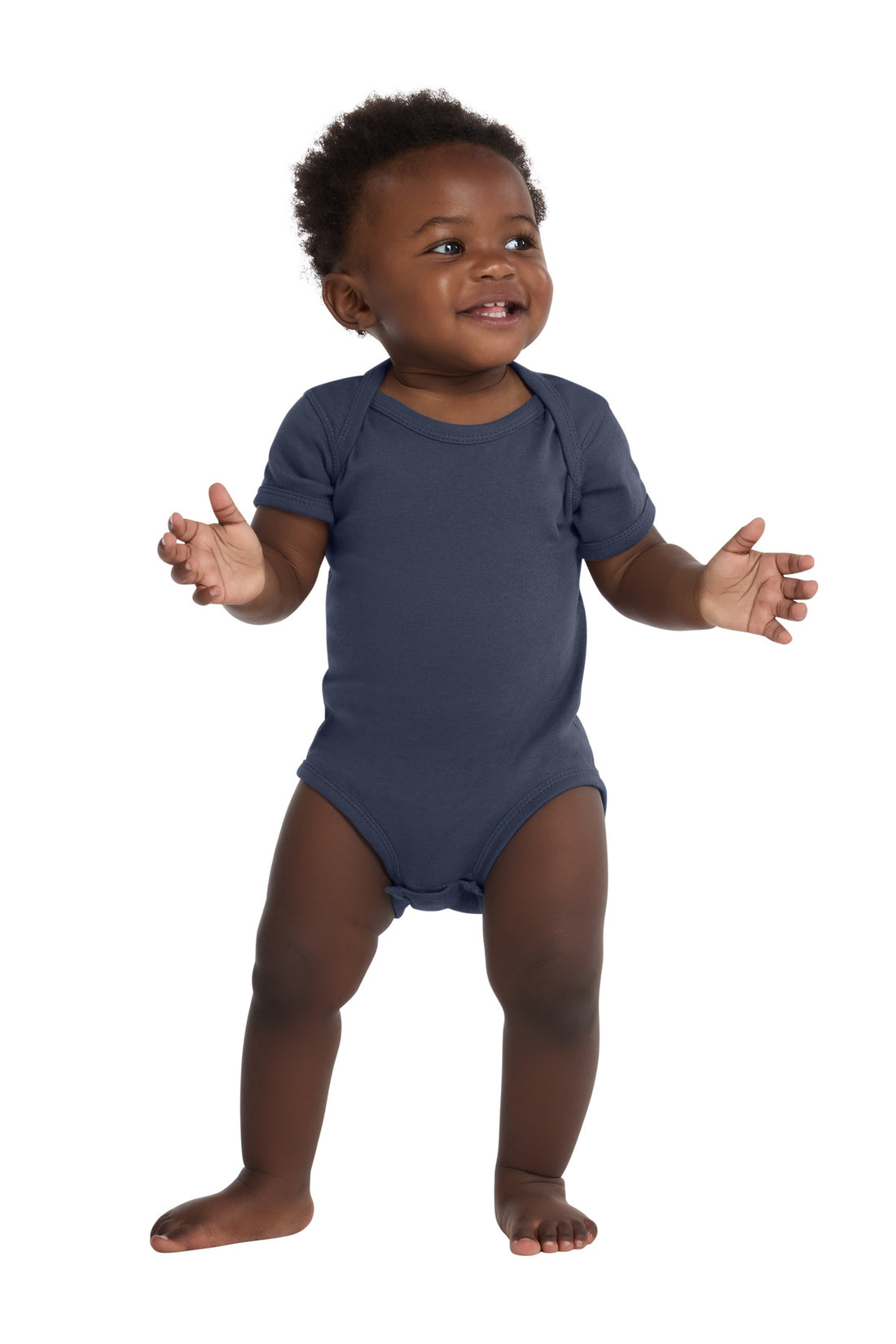 Rabbit Skins Infant Short Sleeve Baby Rib Bodysuit. RS4400