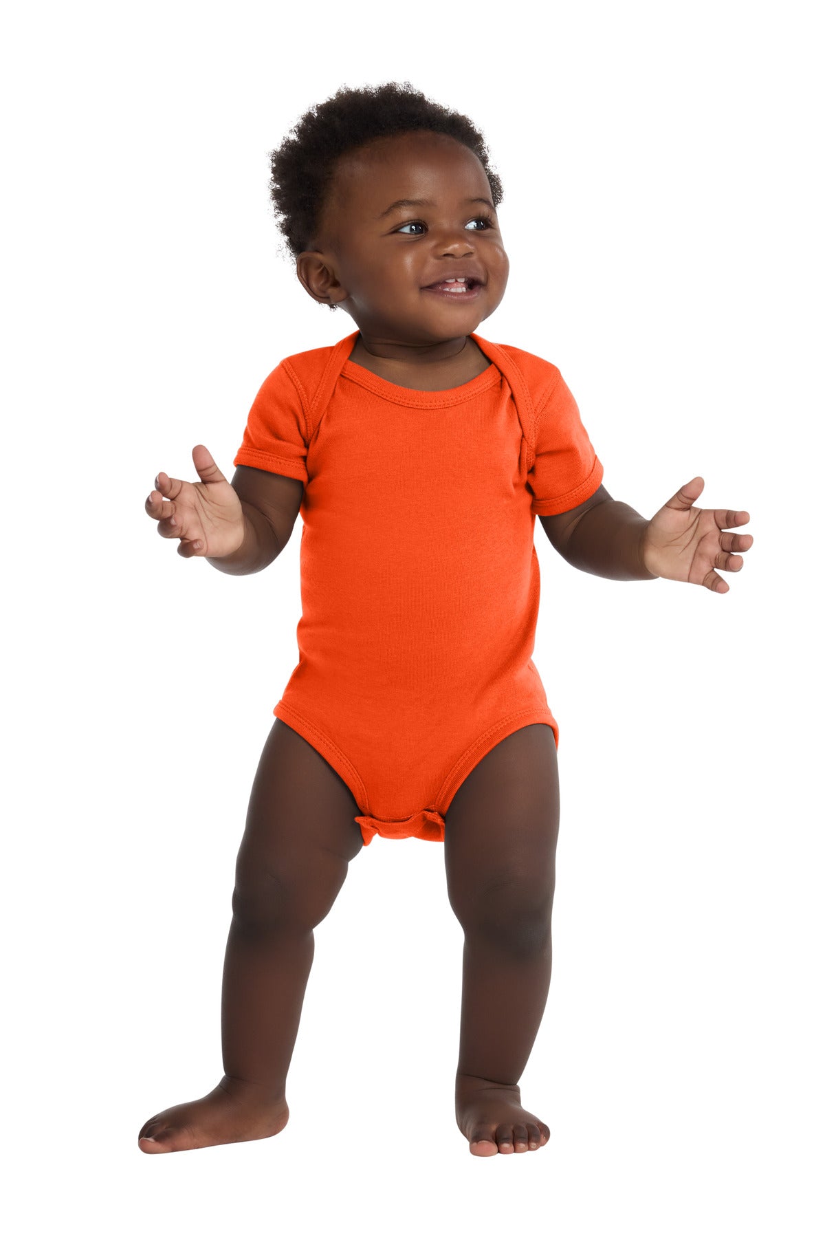Rabbit Skins Infant Short Sleeve Baby Rib Bodysuit. RS4400