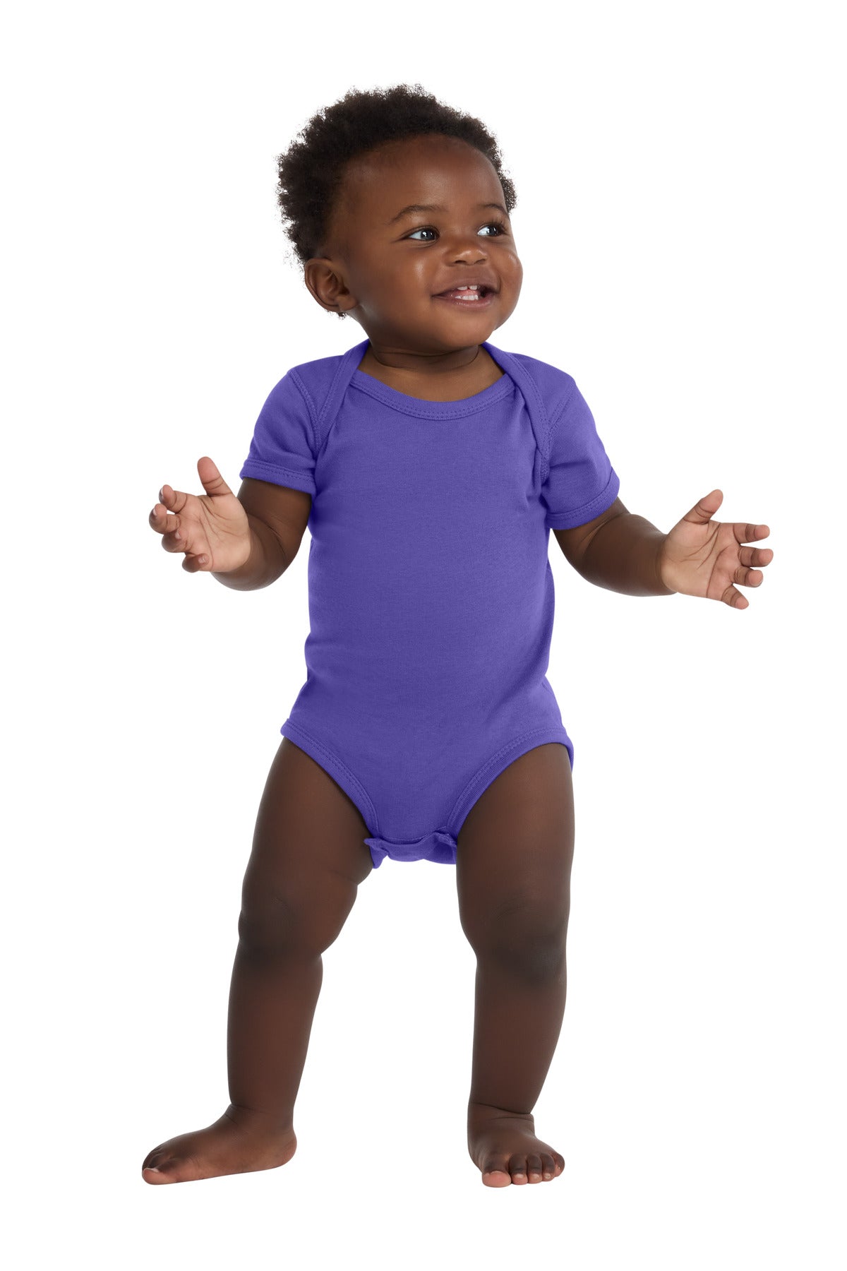 Rabbit Skins Infant Short Sleeve Baby Rib Bodysuit. RS4400