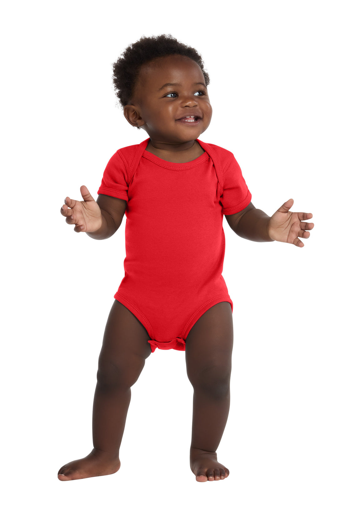 Rabbit Skins Infant Short Sleeve Baby Rib Bodysuit. RS4400