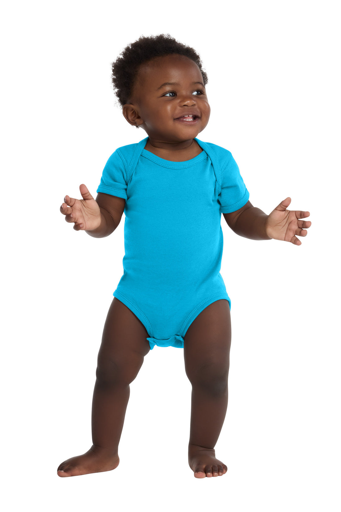 Rabbit Skins Infant Short Sleeve Baby Rib Bodysuit. RS4400