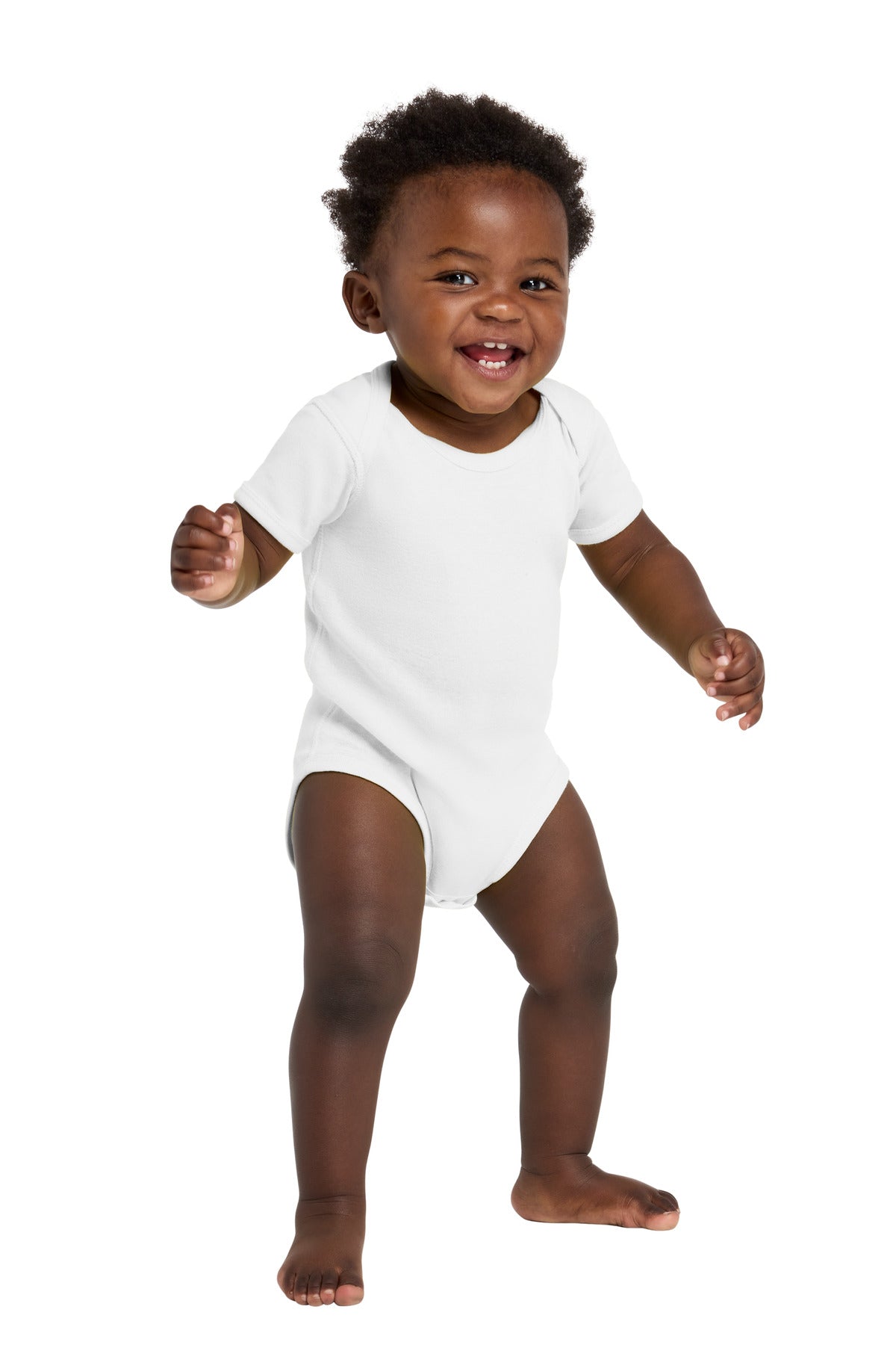Rabbit Skins Infant Short Sleeve Baby Rib Bodysuit. RS4400