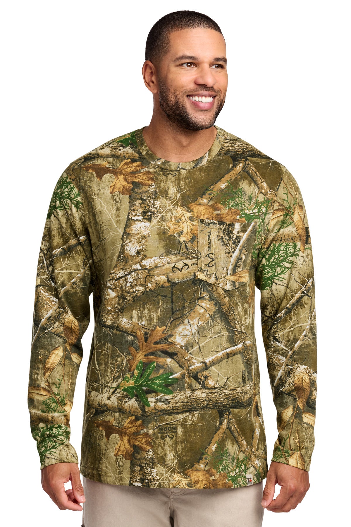 Russell Outdoors Realtree® Long Sleeve Pocket Tee RU100LSP - Realtree Edge - 2XL