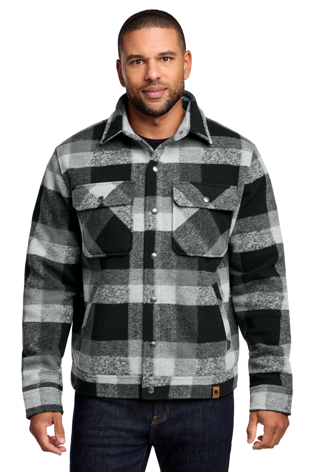 Russell Outdoors Basin Jacket RU550 - Deep Black Plaid - 2XL